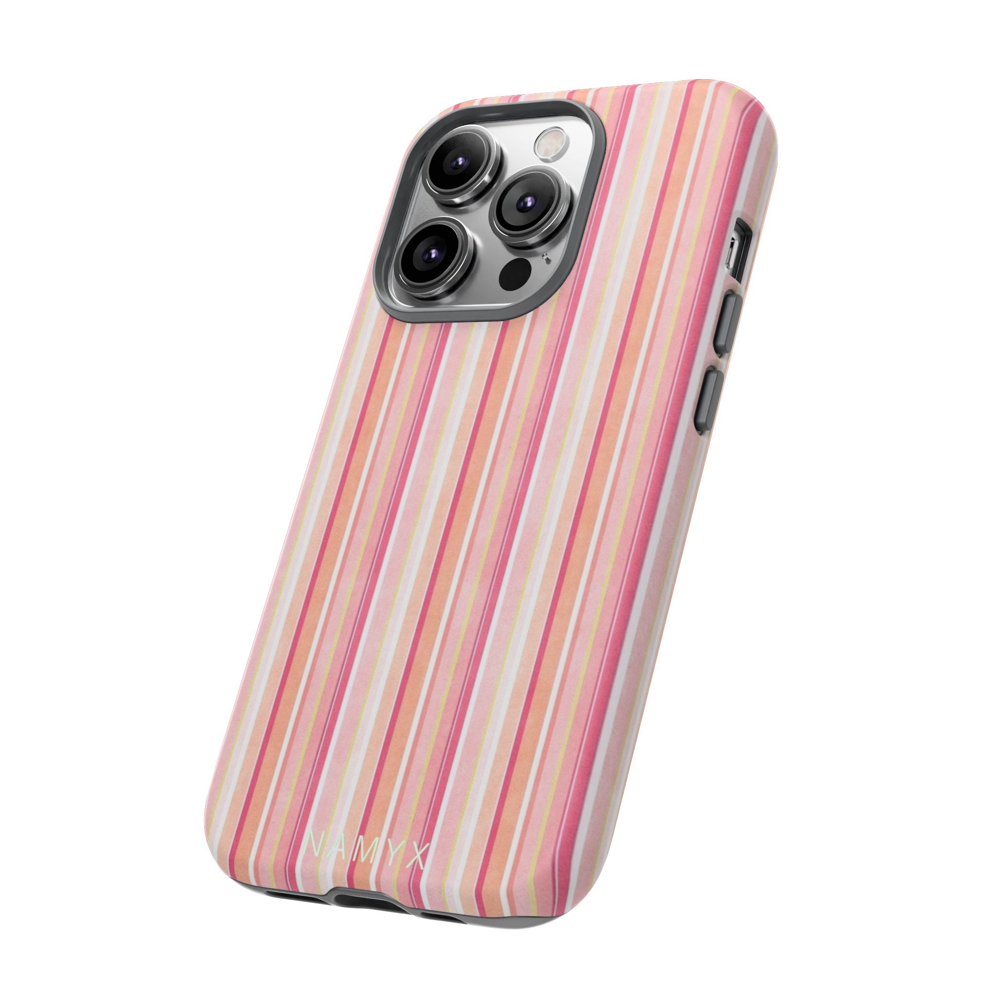 Pink Vintage Stripe Tough Phone Case