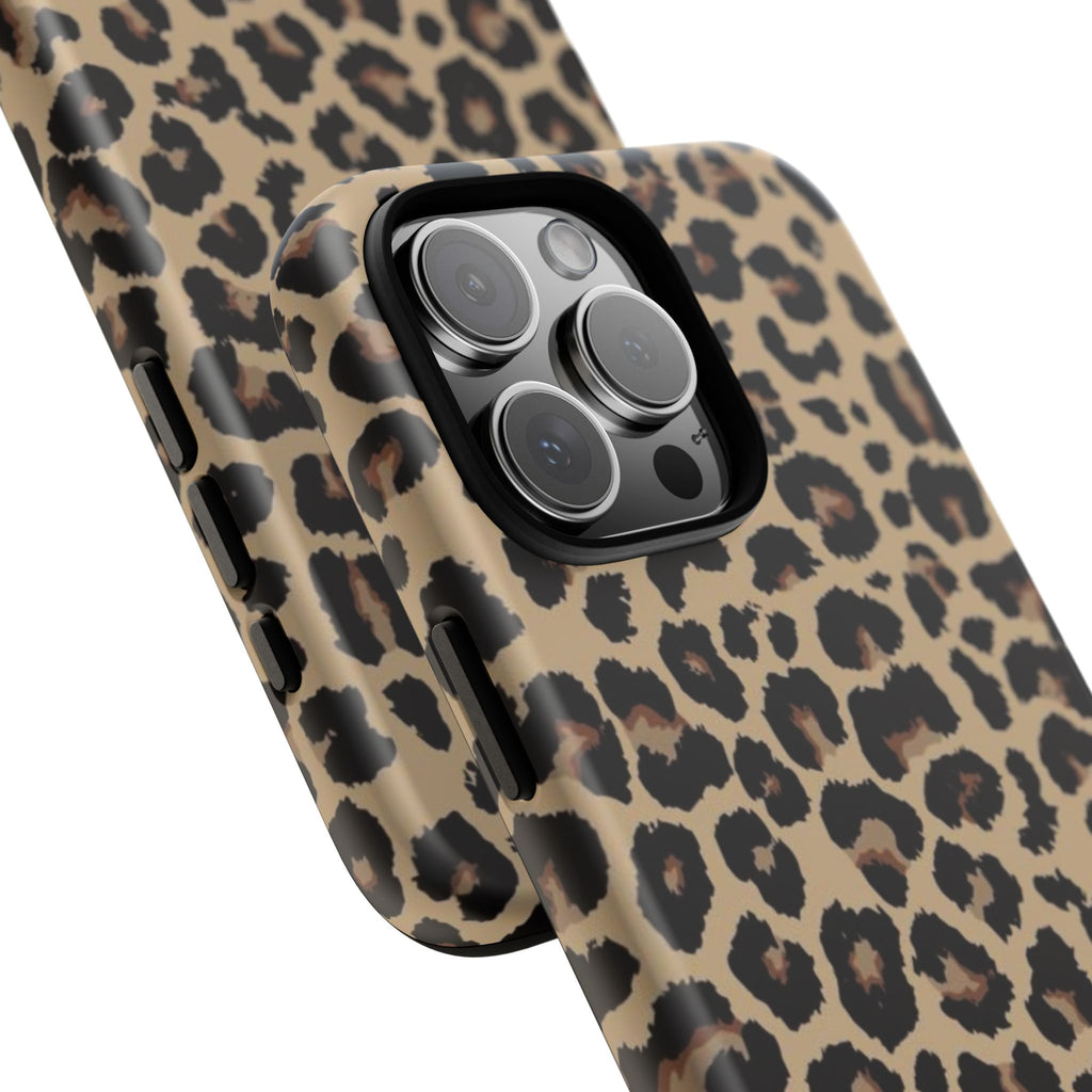 Leopard Print Tough Phone Case – Durable Protective Animal Print Phone Cover