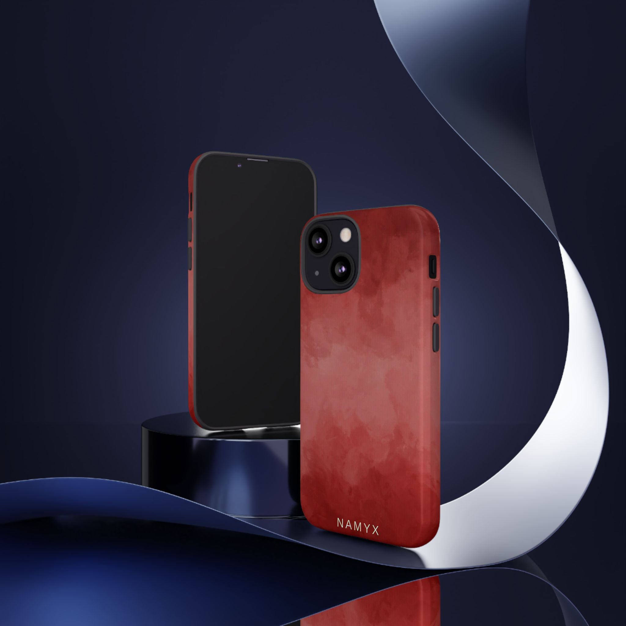Red Watercolor Tough Phone Case — Durable Protective iPhone Cover