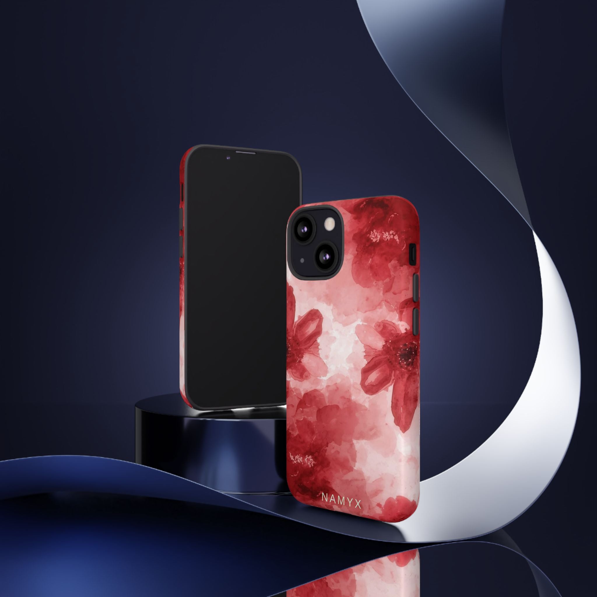 Floral Red Watercolor Tough Phone Case