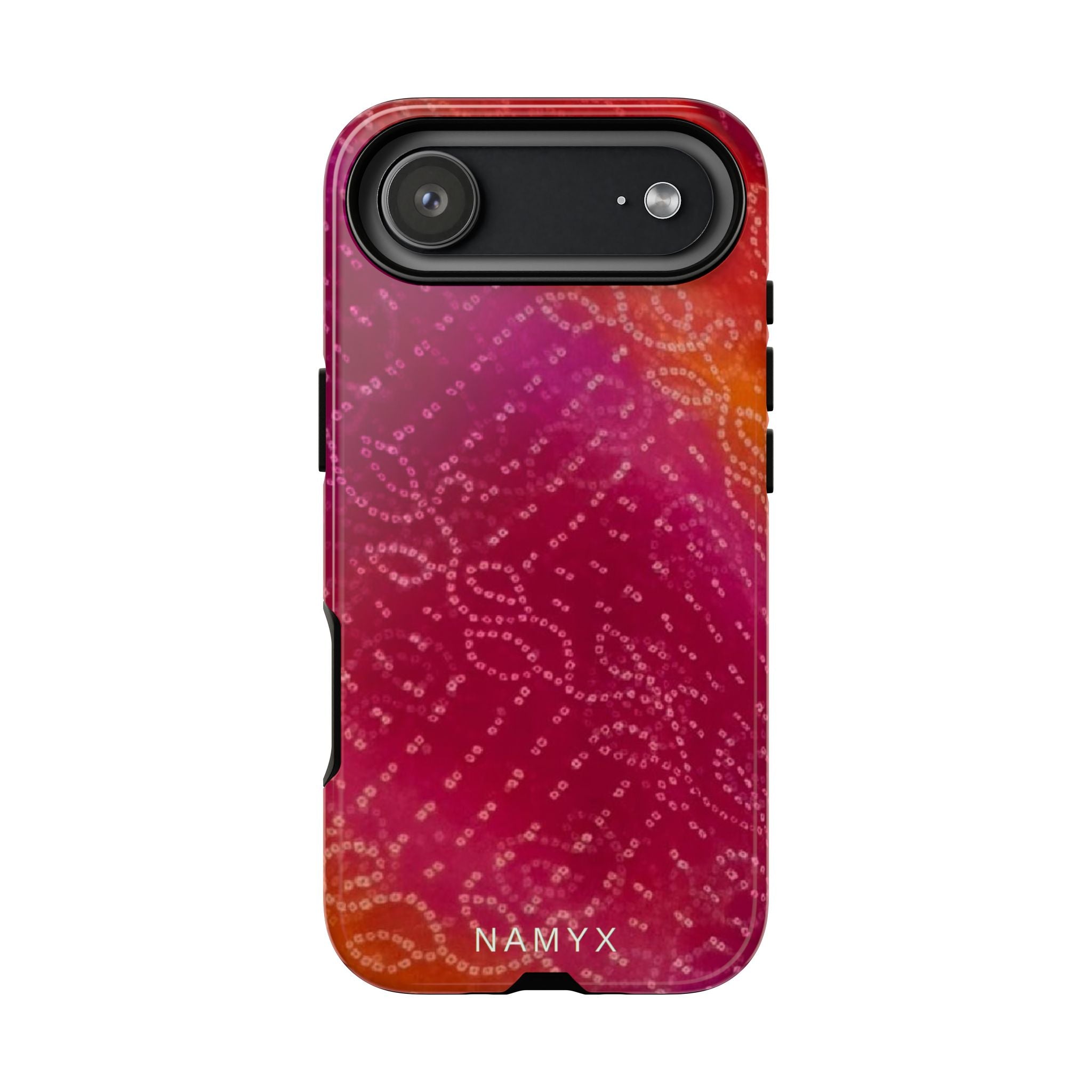 Floral Bandana Tough Case — Protective Phone Case with Pink Orange Paisley Design