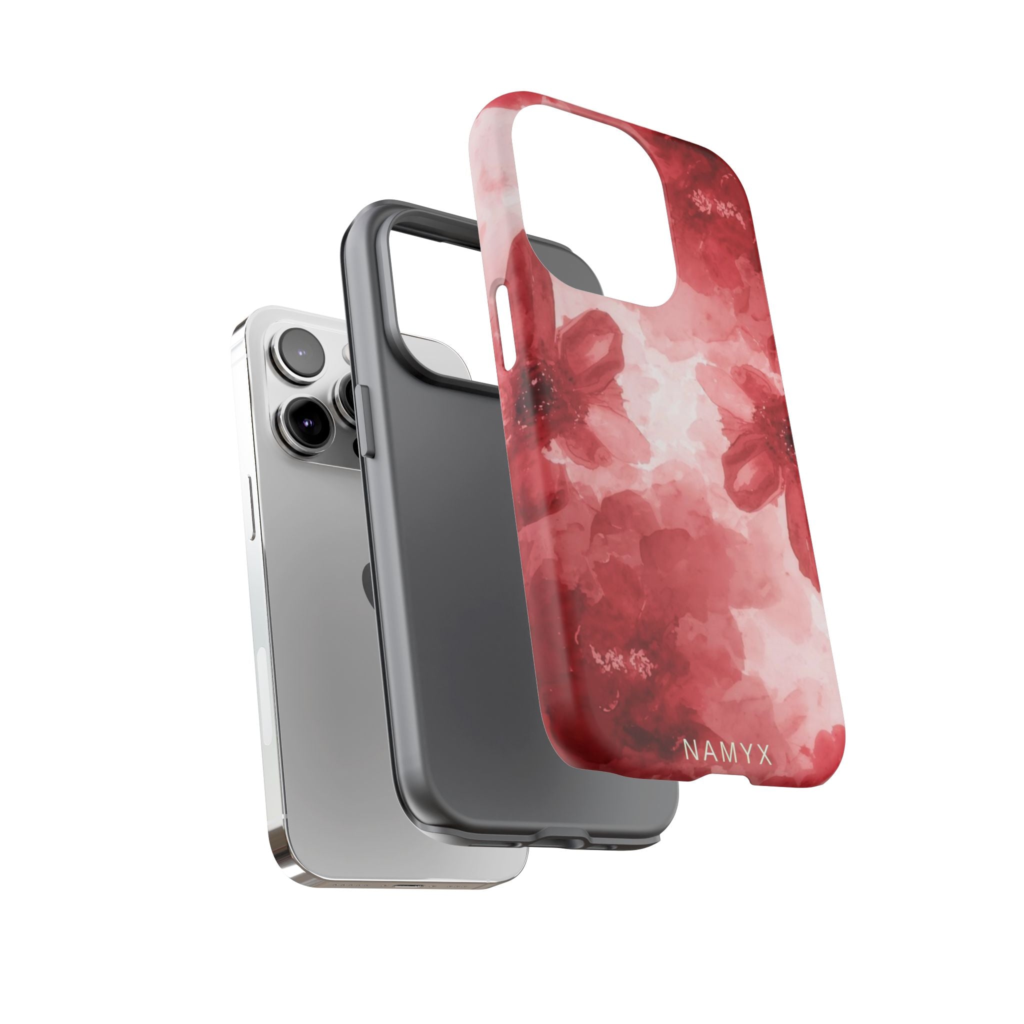 Floral Red Watercolor Tough Phone Case