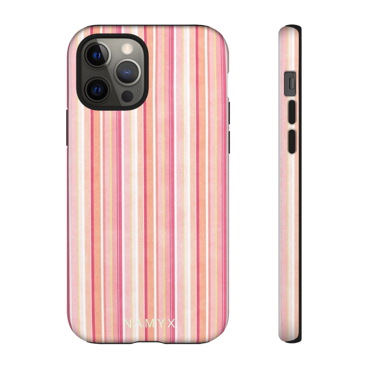 Pink Vintage Stripe Tough Phone Case
