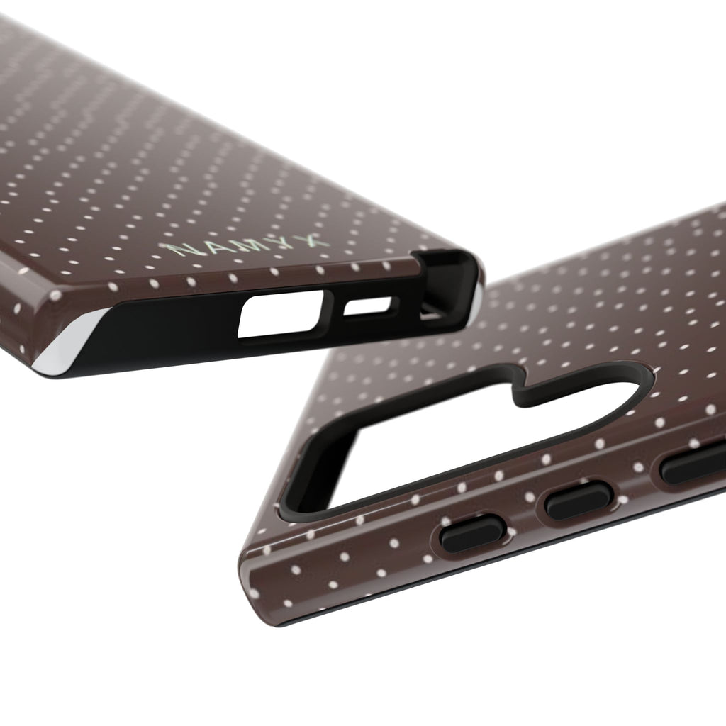 Brown Polka Dot Tough Phone Case - Slim Protective iPhone Cover