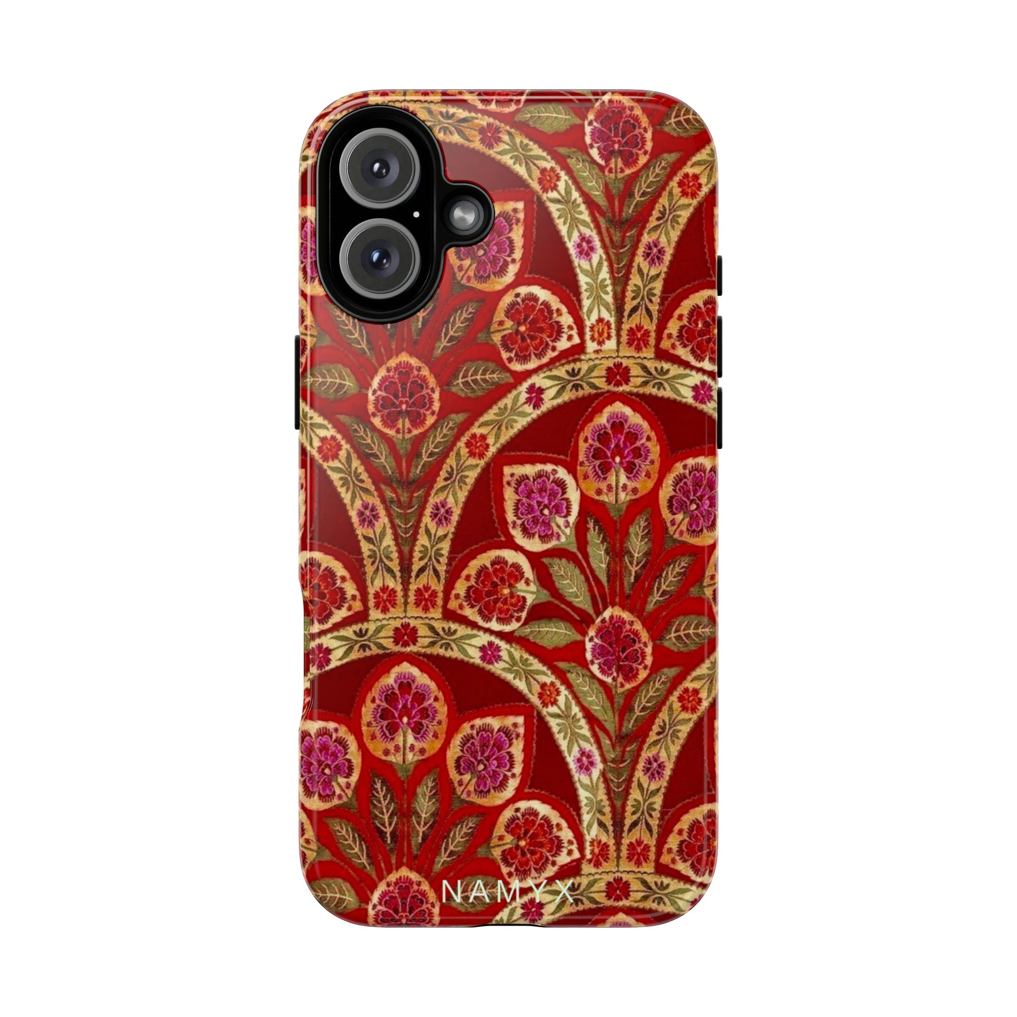 Floral Paisley Tough Phone Case — Red Gold Vintage Pattern