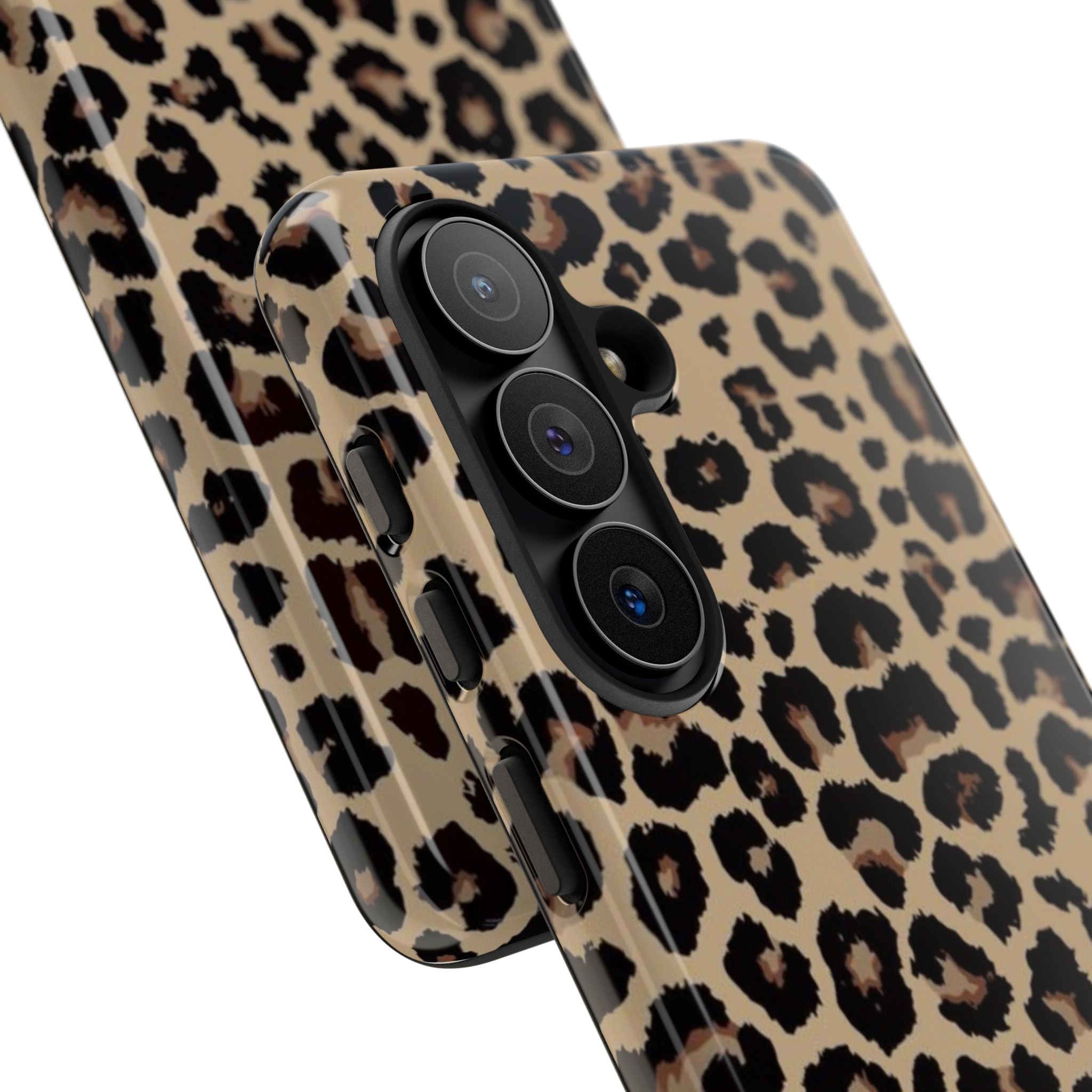 Leopard Print Tough Phone Case – Durable Protective Animal Print Phone Cover
