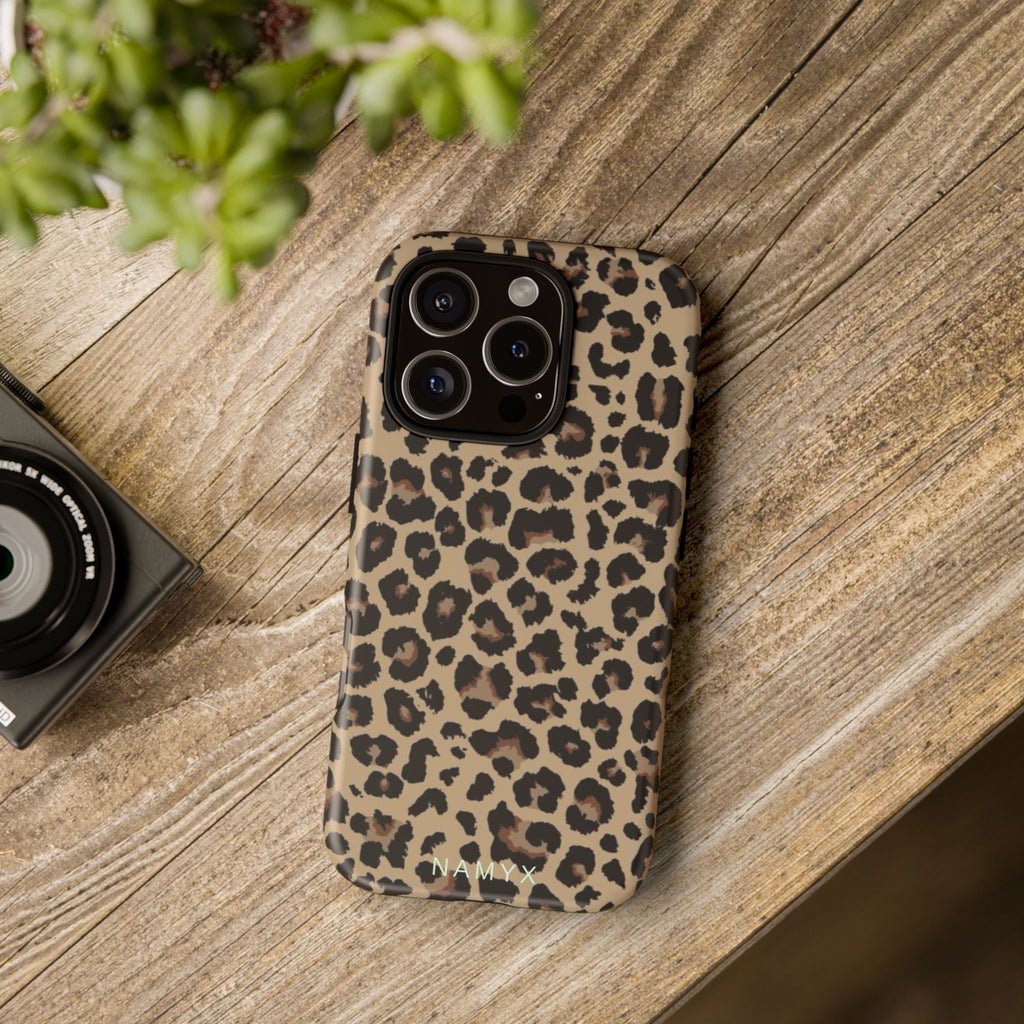 Leopard Print Tough Phone Case – Durable Protective Animal Print Phone Cover