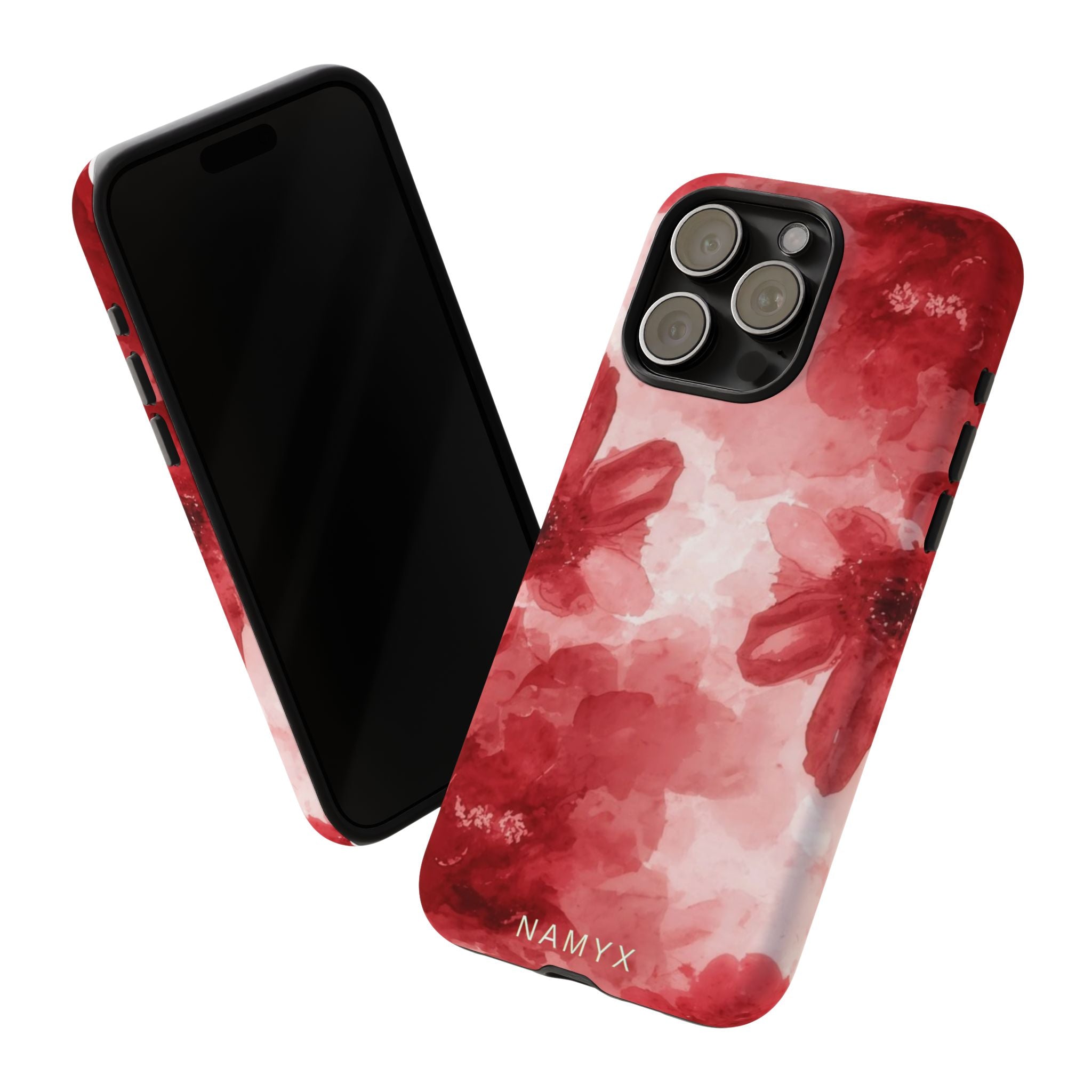 Floral Red Watercolor Tough Phone Case