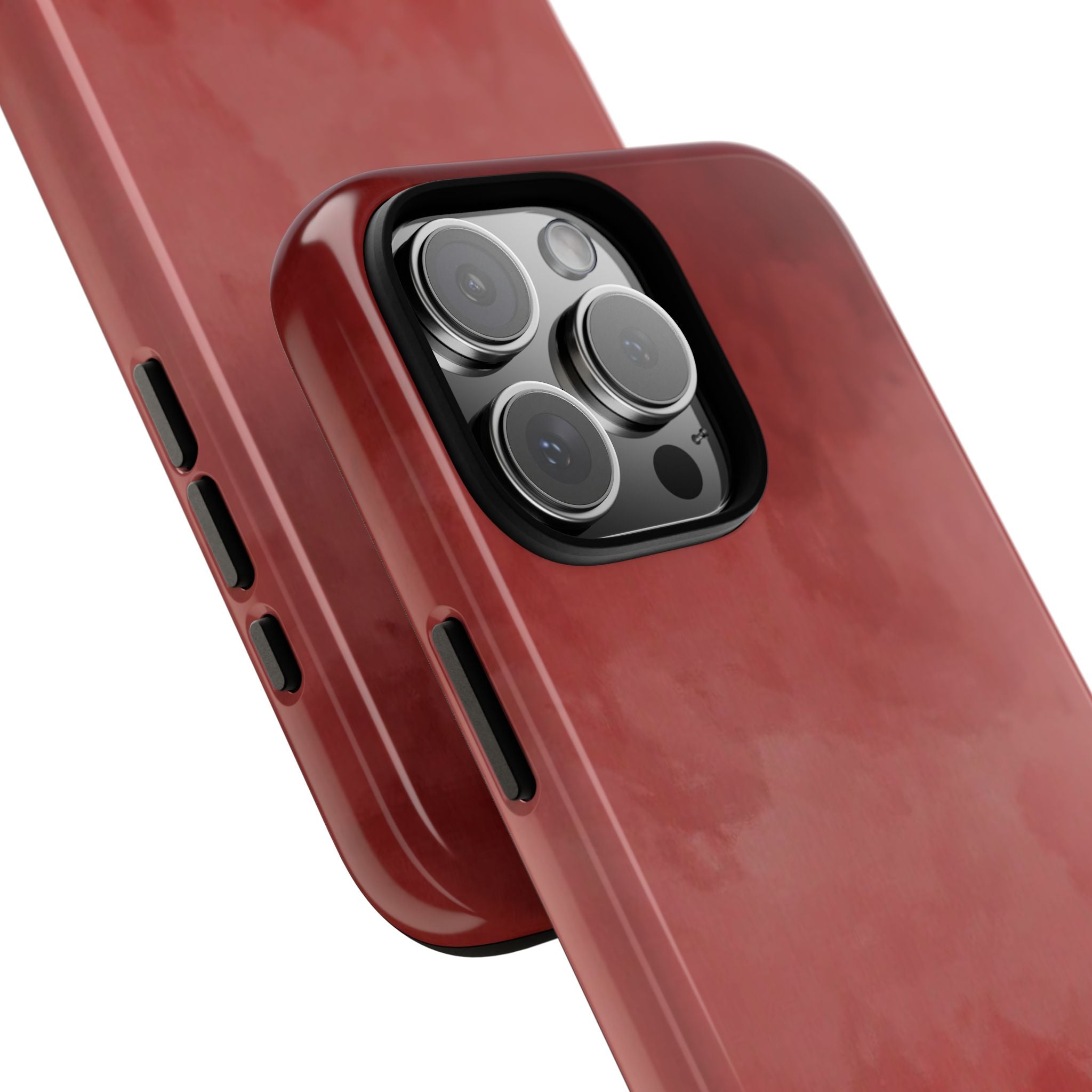 Red Watercolor Tough Phone Case — Durable Protective iPhone Cover