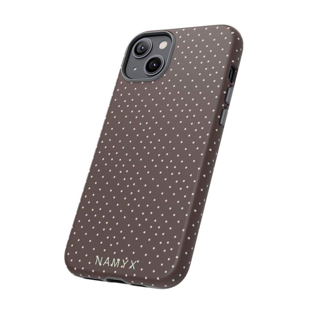 Brown Polka Dot Tough Phone Case - Slim Protective iPhone Cover