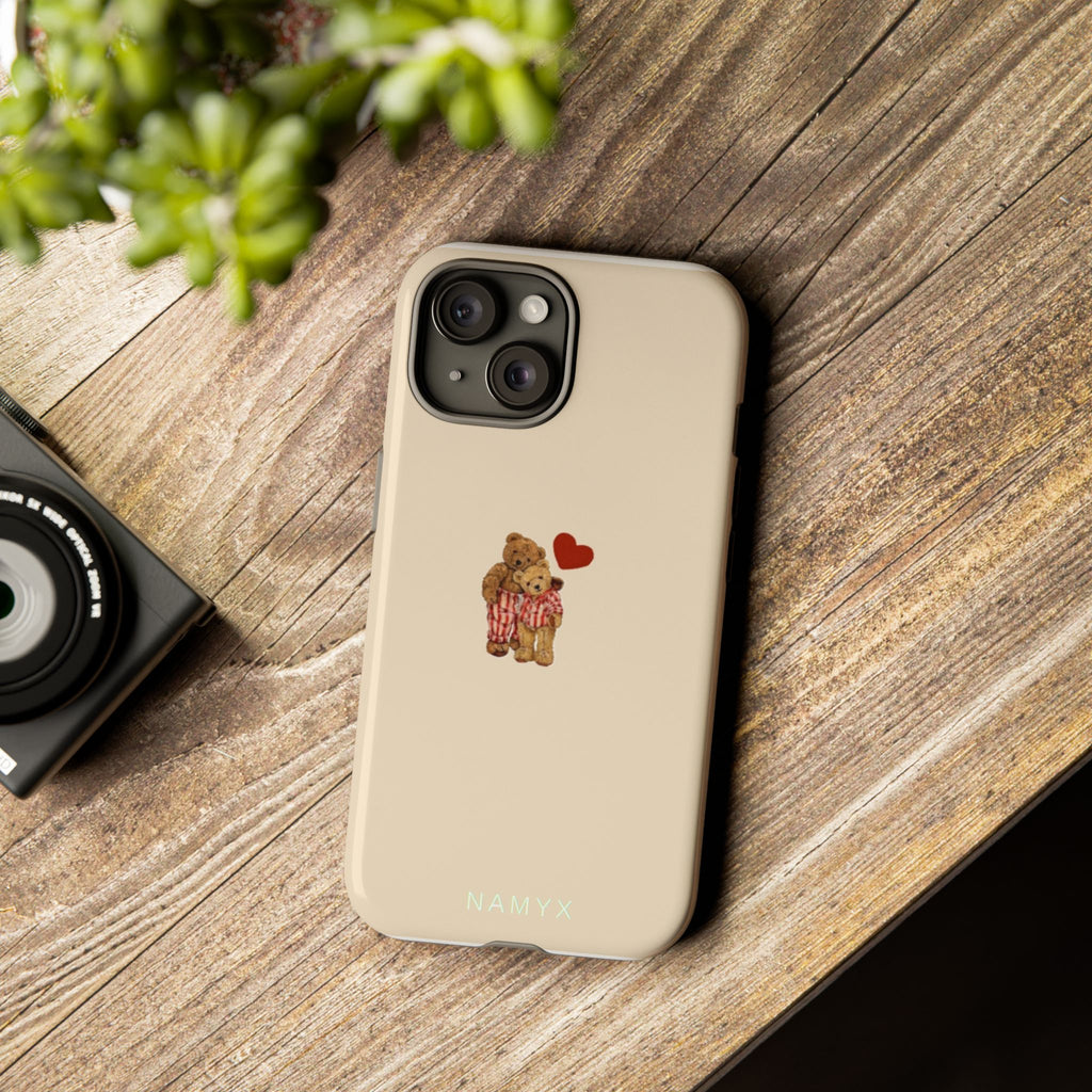 Teddy Heart Phone Case — Cute Vintage Plush Bear Protective iPhone Case