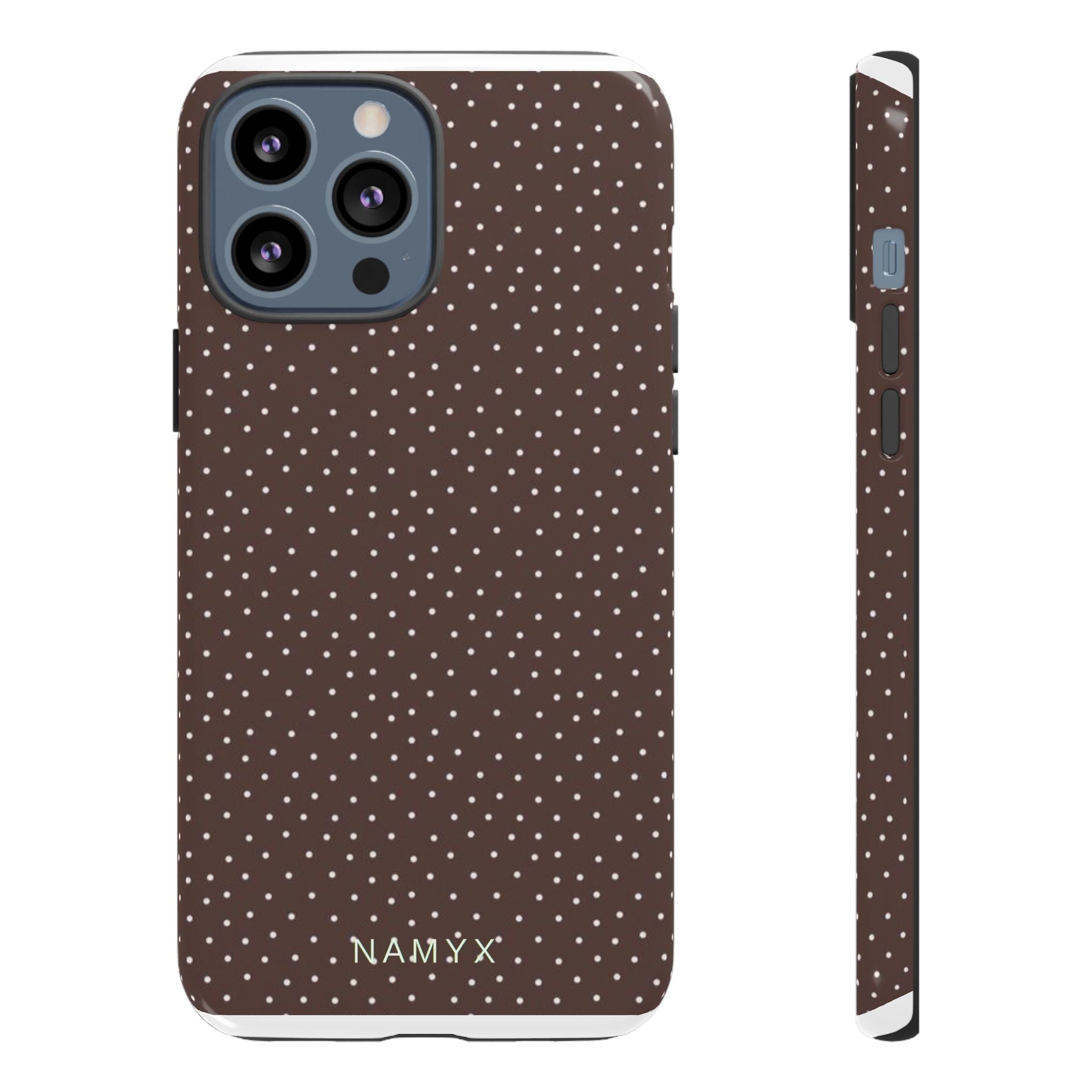 Brown Polka Dot Tough Phone Case - Slim Protective iPhone Cover