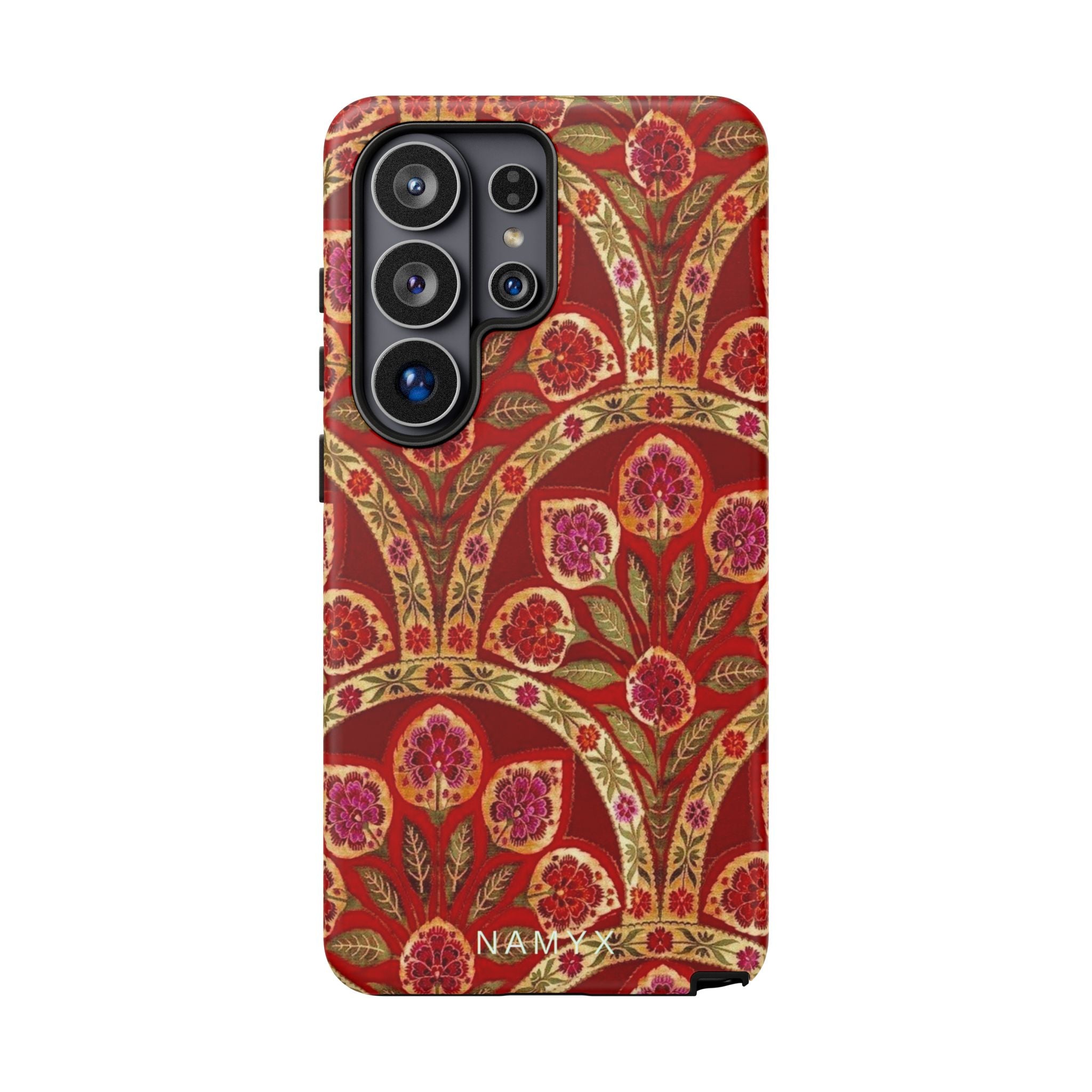 Floral Paisley Tough Phone Case — Red Gold Vintage Pattern