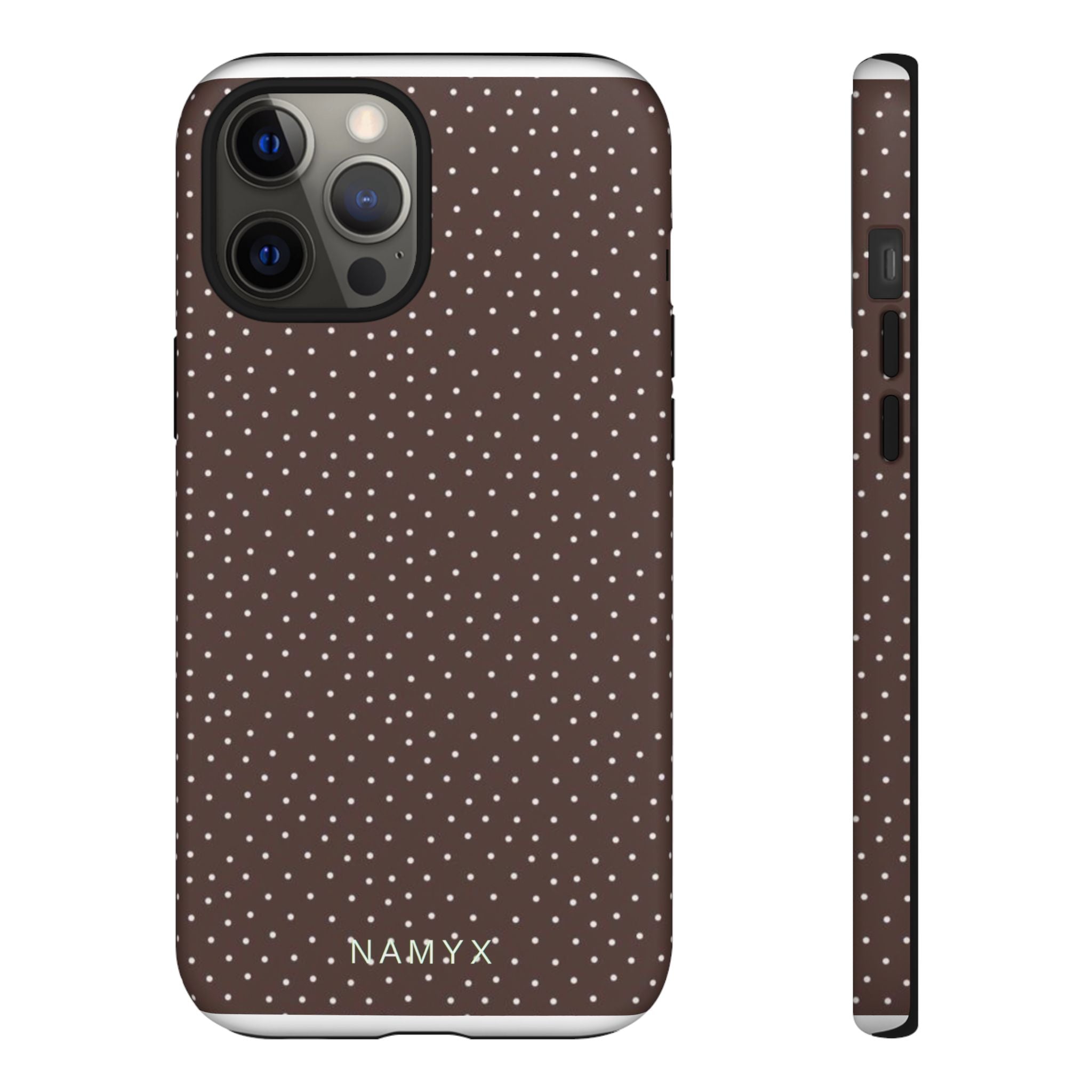 Brown Polka Dot Tough Phone Case - Slim Protective iPhone Cover