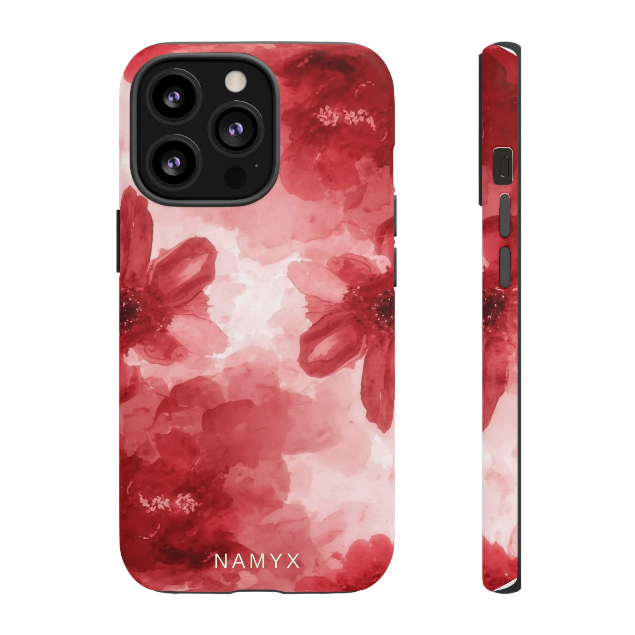 Floral Red Watercolor Tough Phone Case