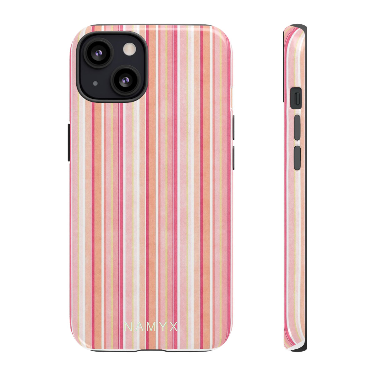 Pink Vintage Stripe Tough Phone Case