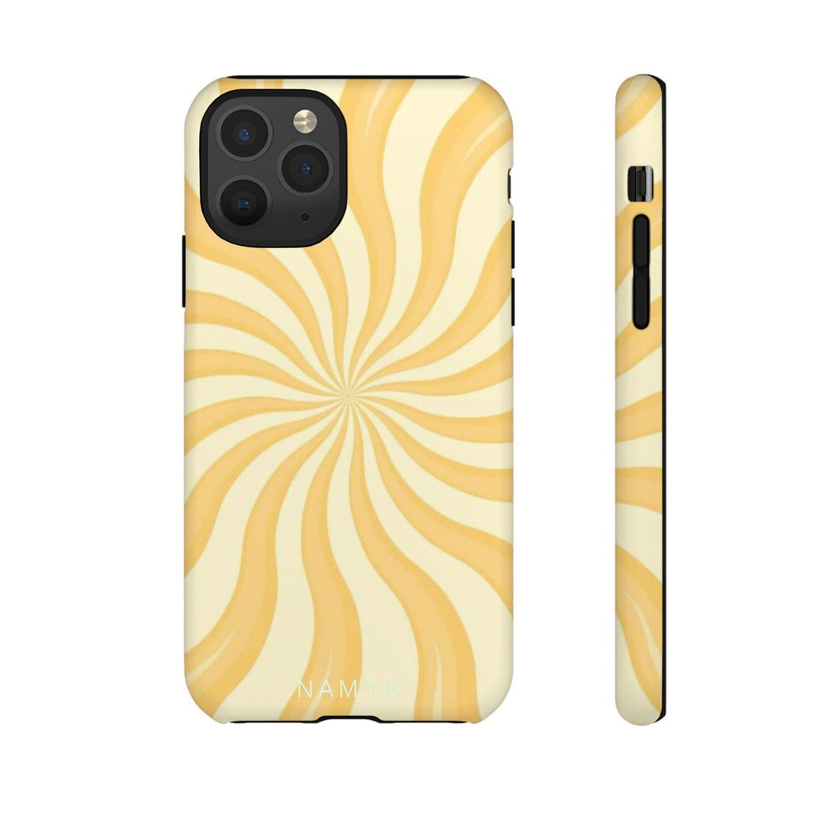 Phone Case — Retro Yellow Swirl Tough Protective Cover