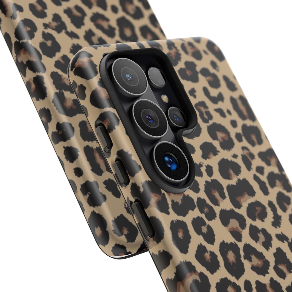 Leopard Print Tough Phone Case – Durable Protective Animal Print Phone Cover