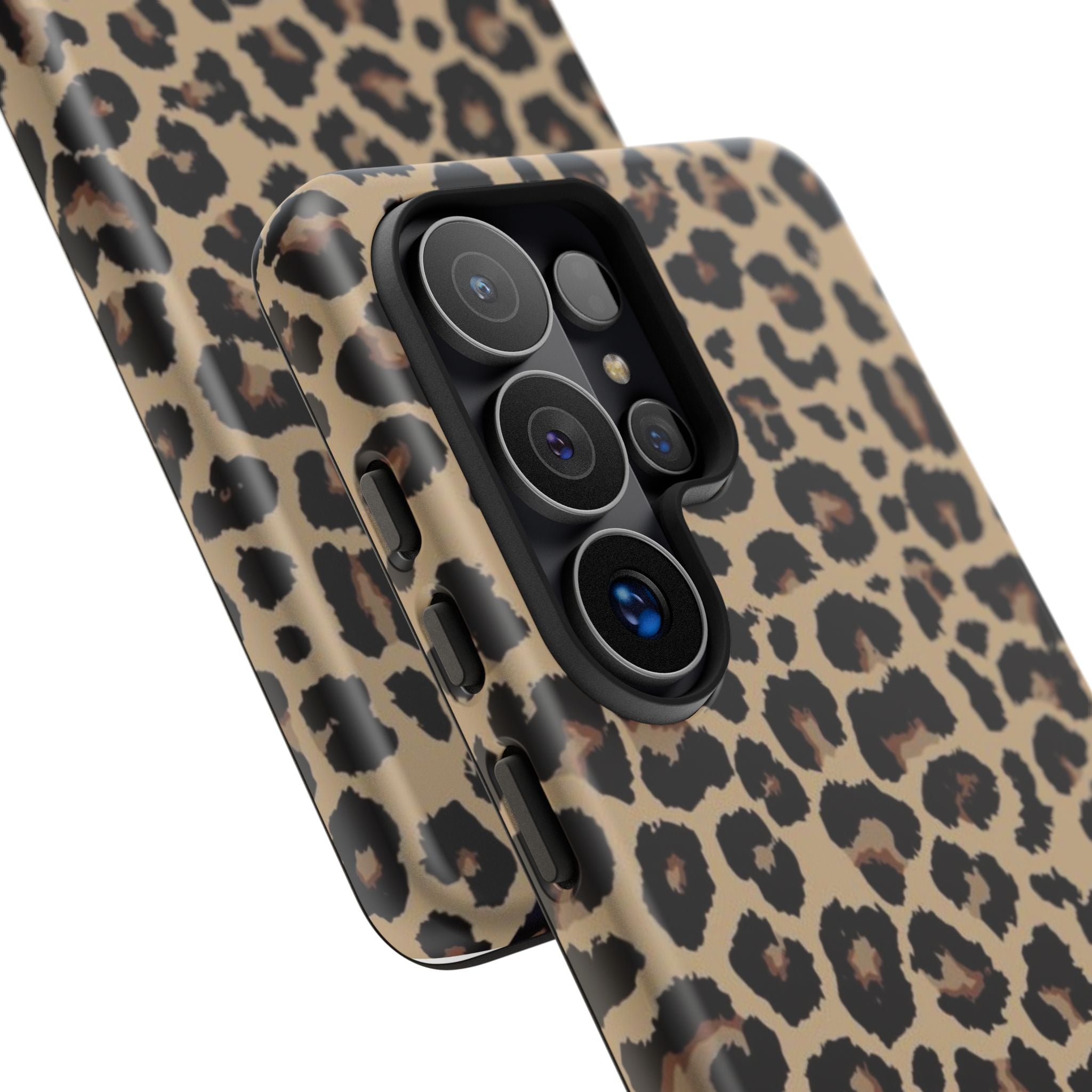 Leopard Print Tough Phone Case – Durable Protective Animal Print Phone Cover