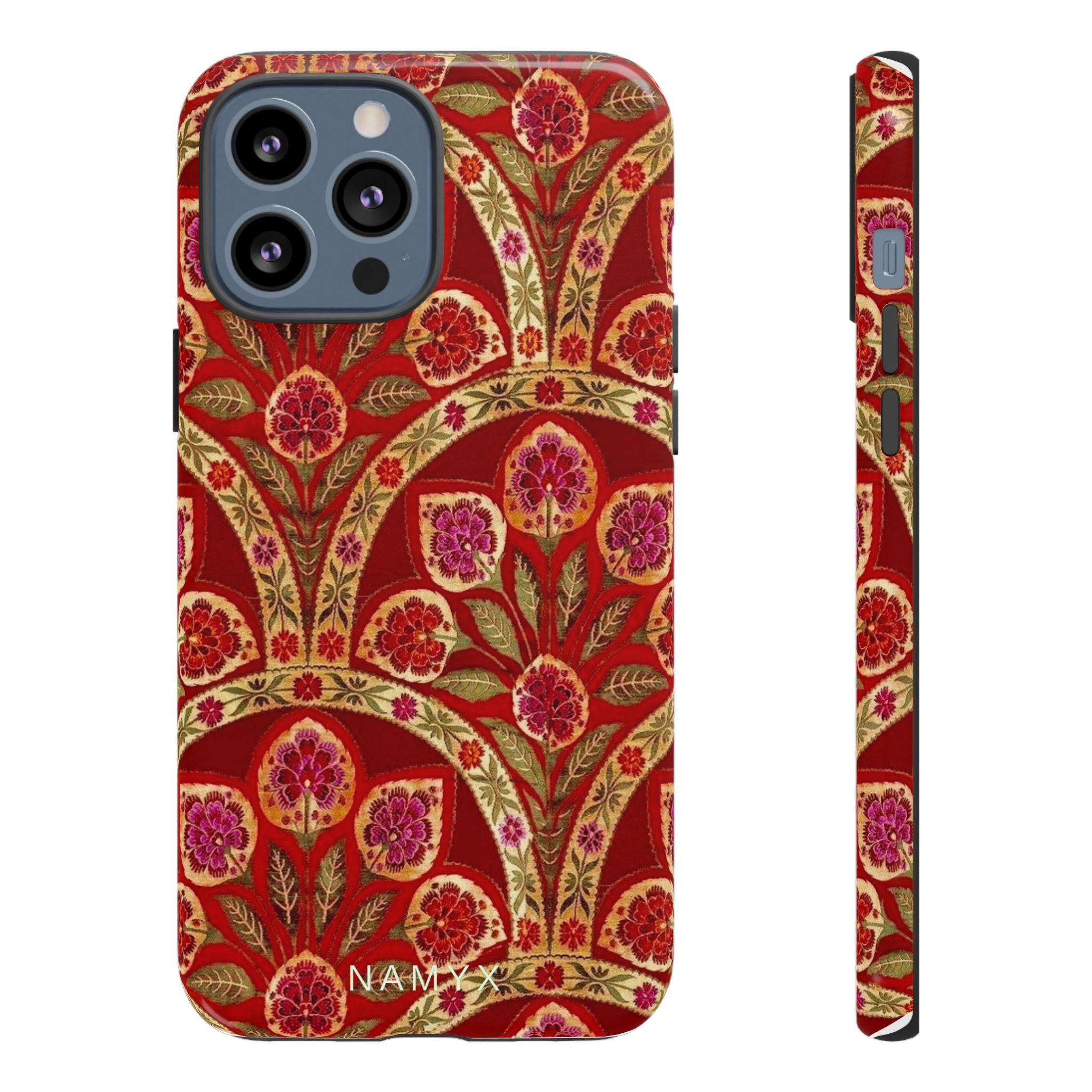 Floral Paisley Tough Phone Case — Red Gold Vintage Pattern