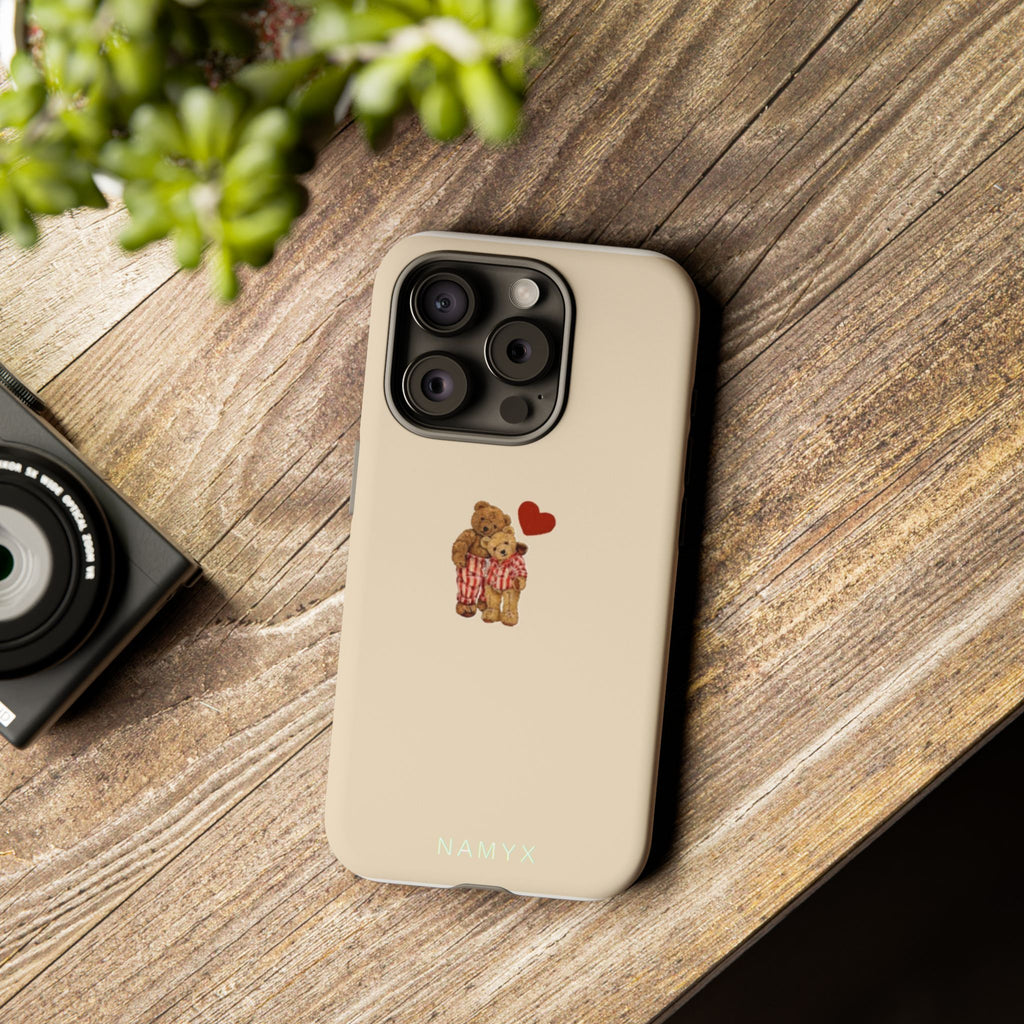 Teddy Heart Phone Case — Cute Vintage Plush Bear Protective iPhone Case