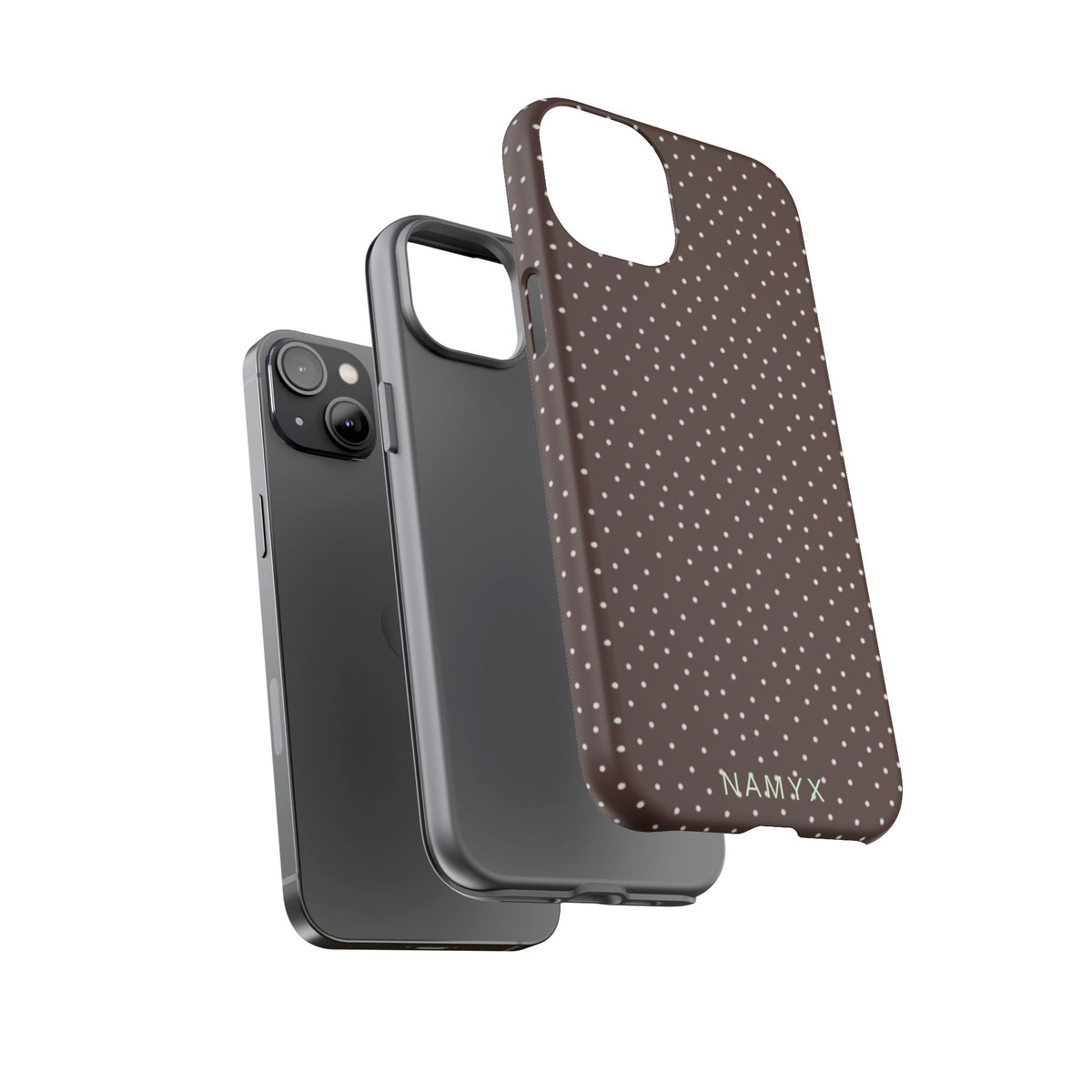 Brown Polka Dot Tough Phone Case - Slim Protective iPhone Cover