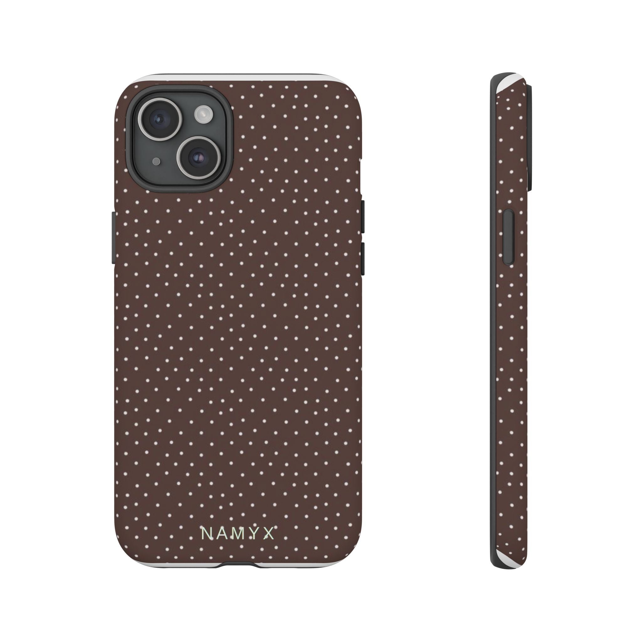 Brown Polka Dot Tough Phone Case - Slim Protective iPhone Cover