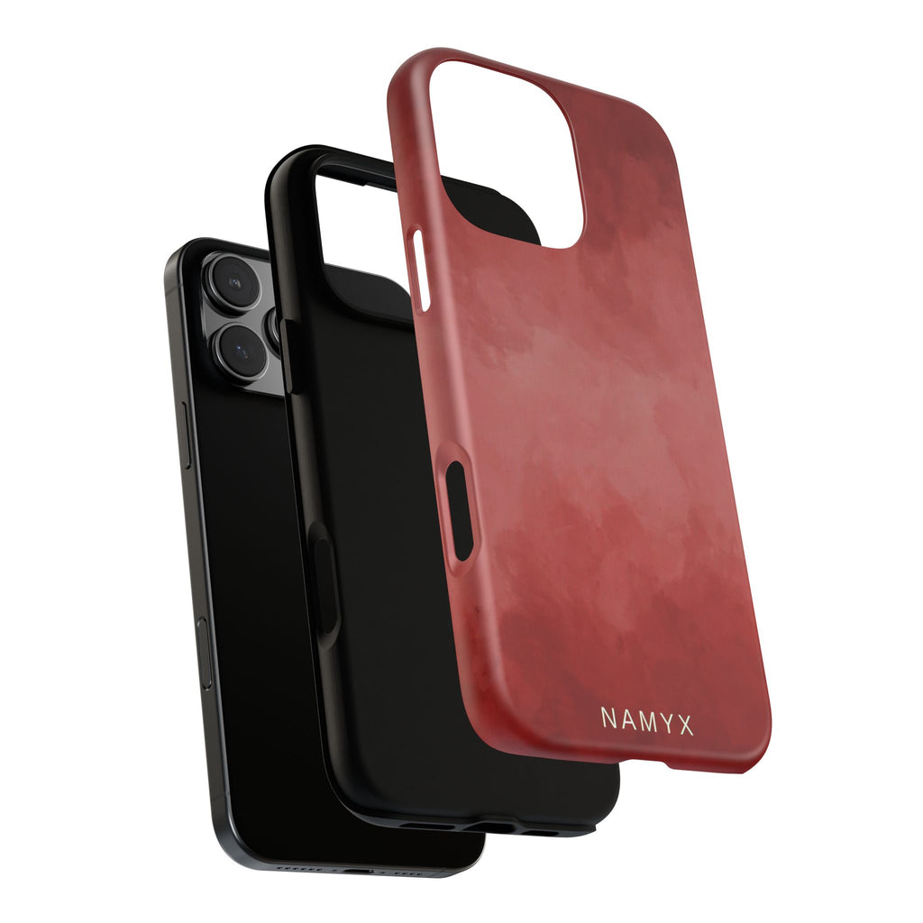 Red Watercolor Tough Phone Case — Durable Protective iPhone Cover
