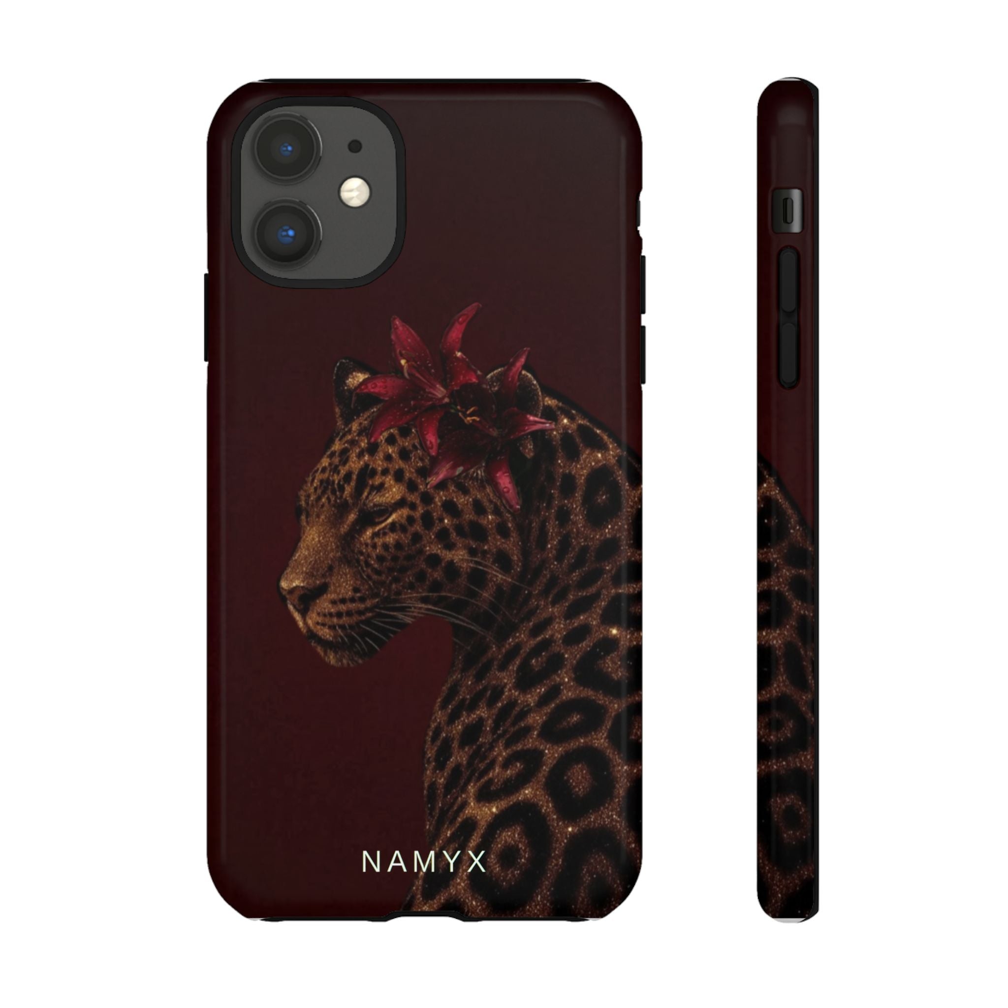 Leopard Floral Tough Phone Case