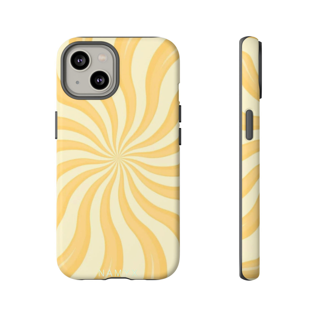 Phone Case — Retro Yellow Swirl Tough Protective Cover