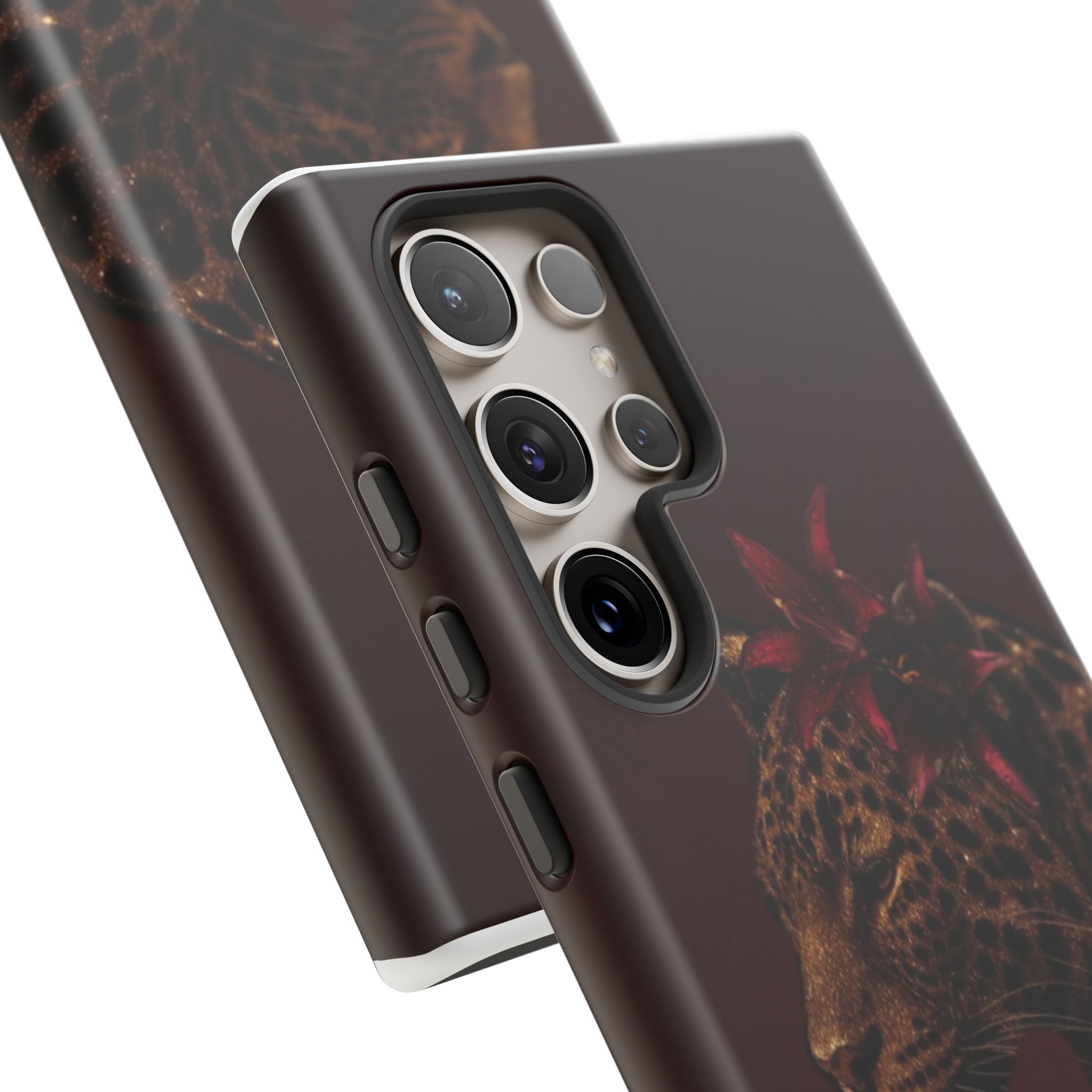Leopard Floral Tough Phone Case