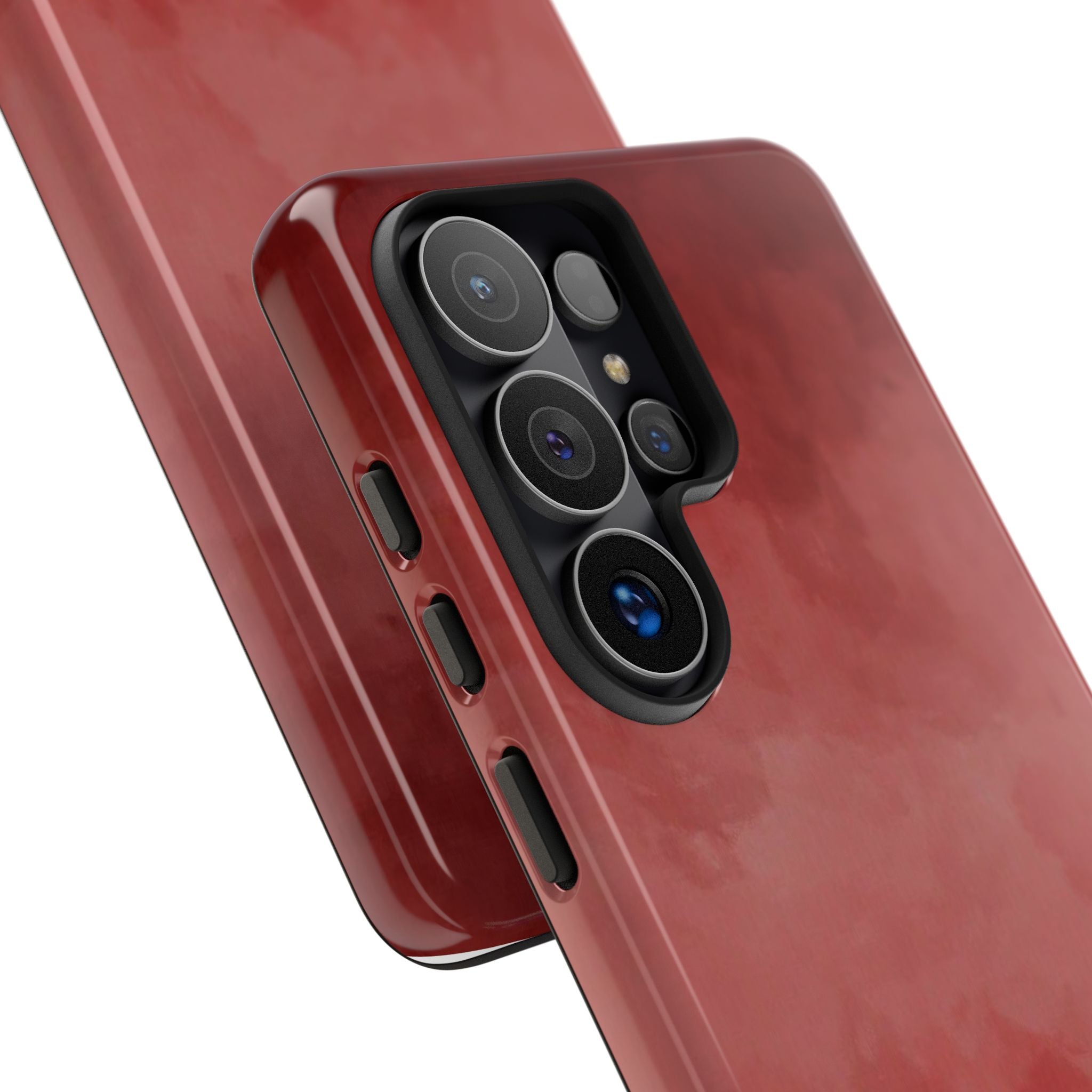 Red Watercolor Tough Phone Case — Durable Protective iPhone Cover