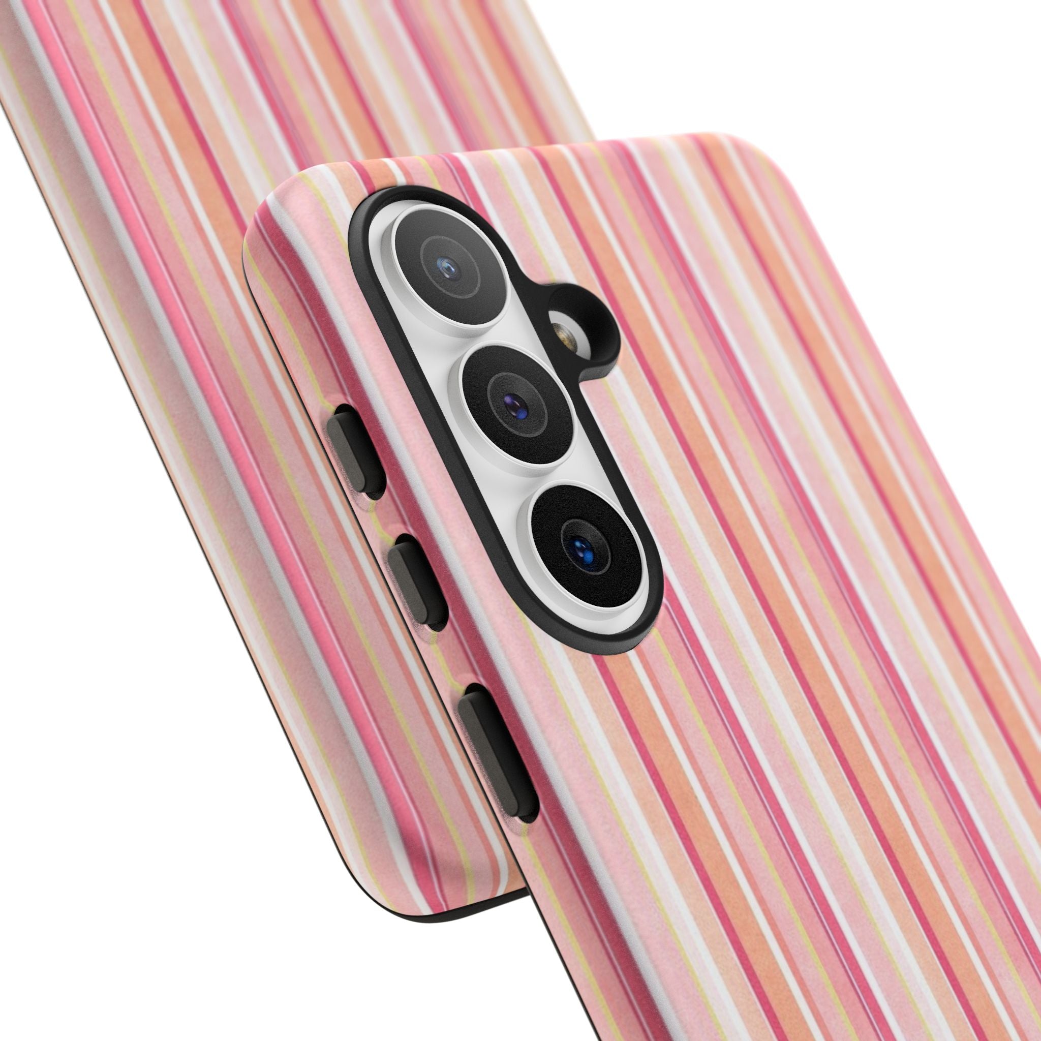 Pink Vintage Stripe Tough Phone Case
