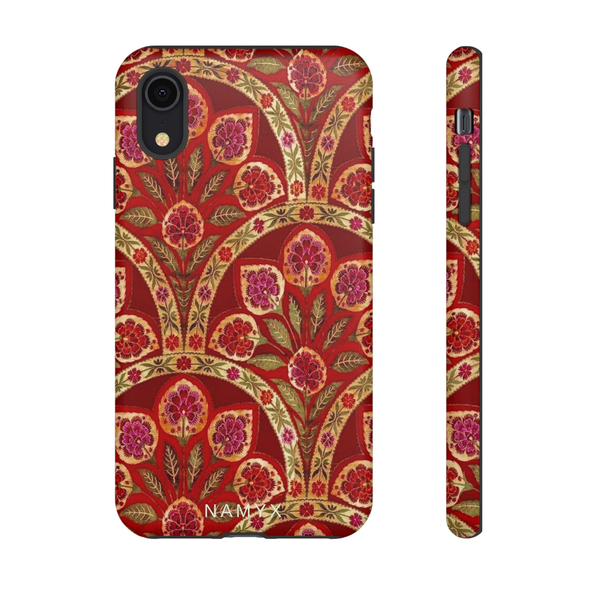 Floral Paisley Tough Phone Case — Red Gold Vintage Pattern