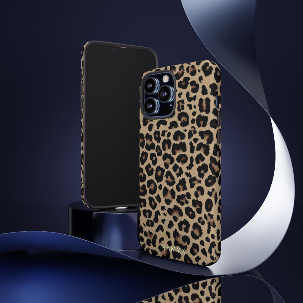 Leopard Print Tough Phone Case – Durable Protective Animal Print Phone Cover
