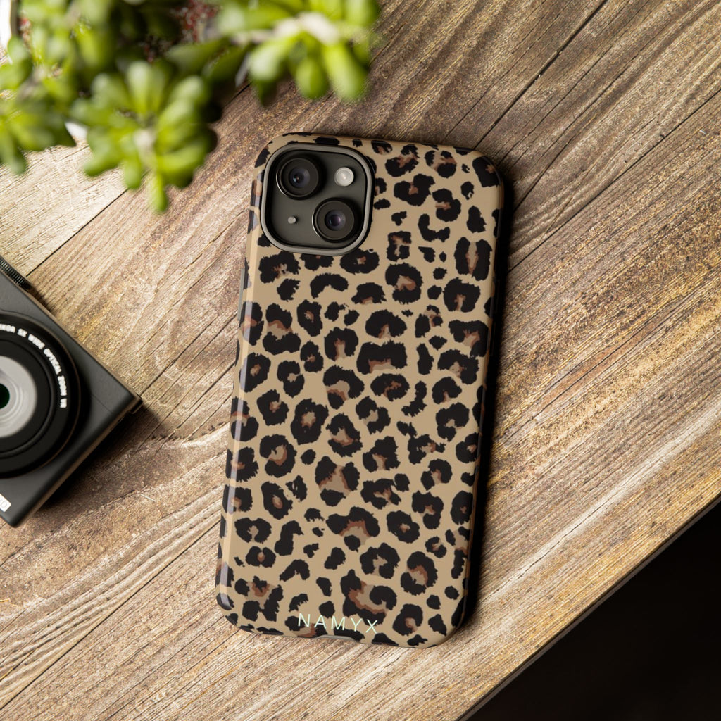Leopard Print Tough Phone Case – Durable Protective Animal Print Phone Cover