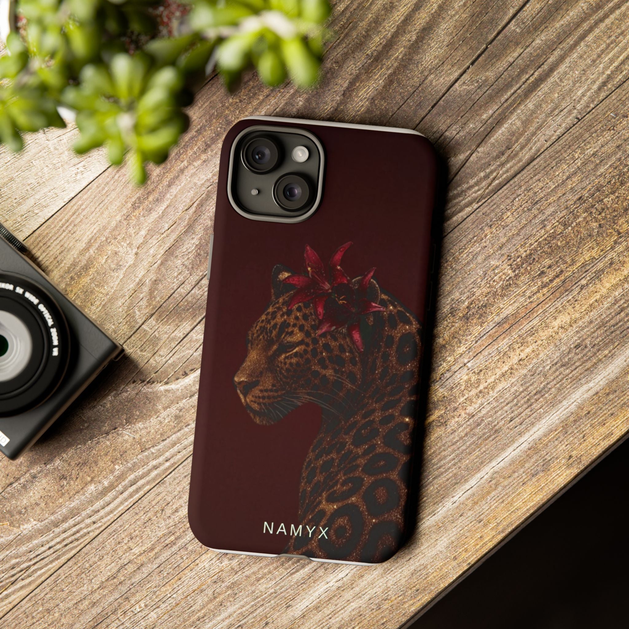 Leopard Floral Tough Phone Case