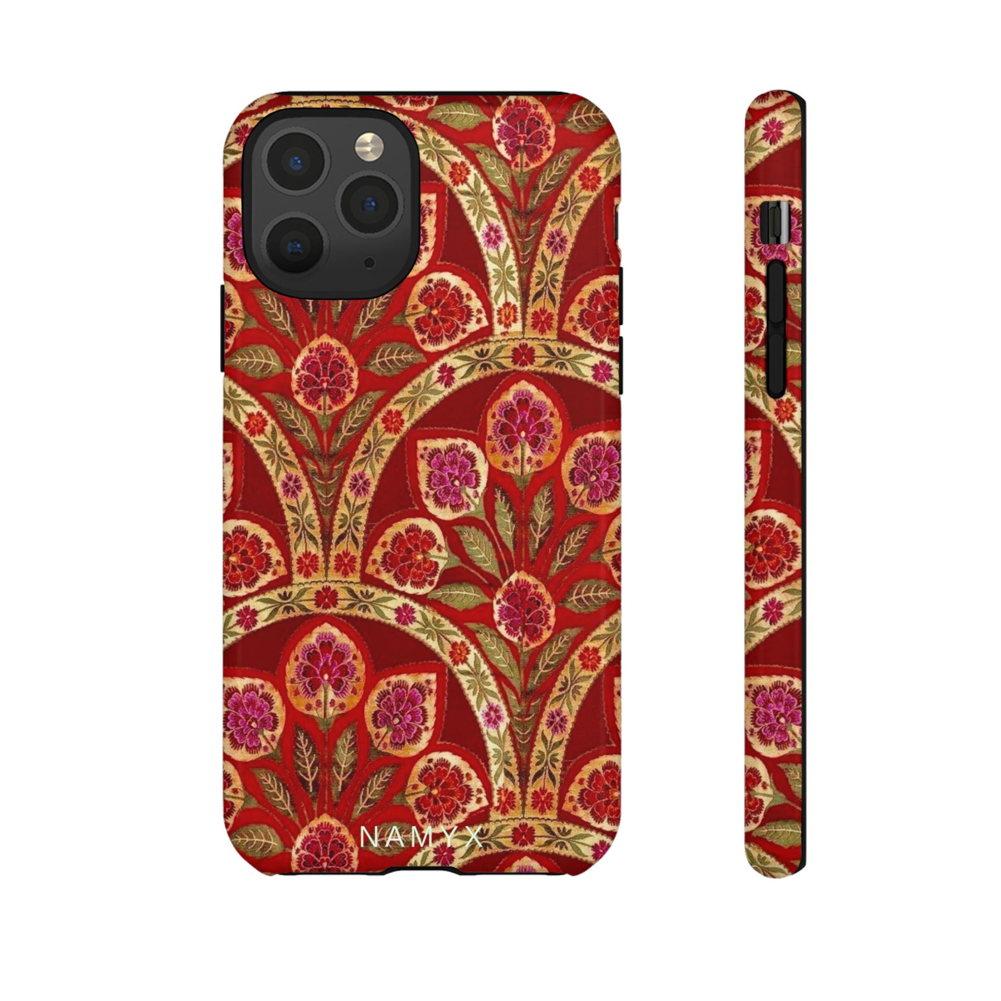 Floral Paisley Tough Phone Case — Red Gold Vintage Pattern