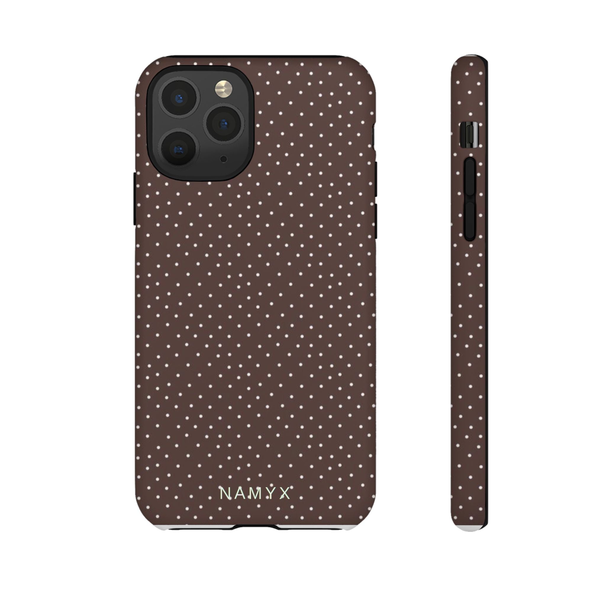 Brown Polka Dot Tough Phone Case - Slim Protective iPhone Cover