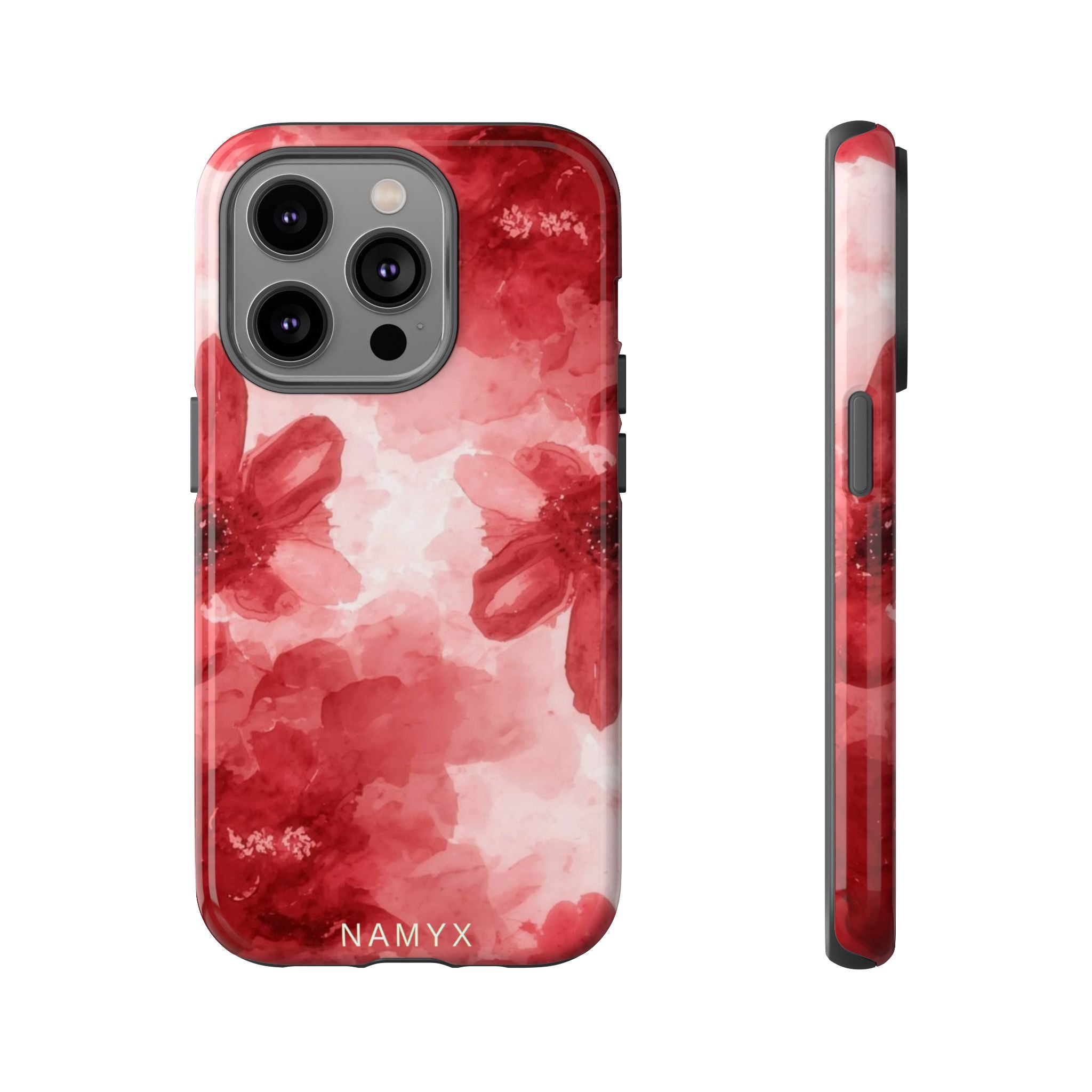 Floral Red Watercolor Tough Phone Case