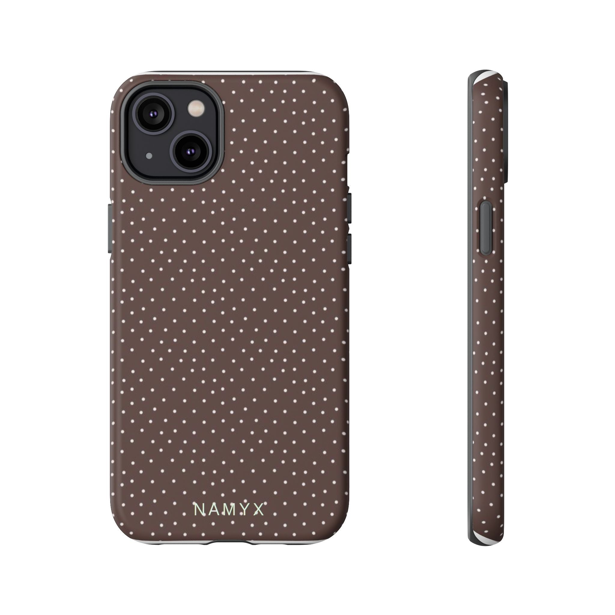 Brown Polka Dot Tough Phone Case - Slim Protective iPhone Cover