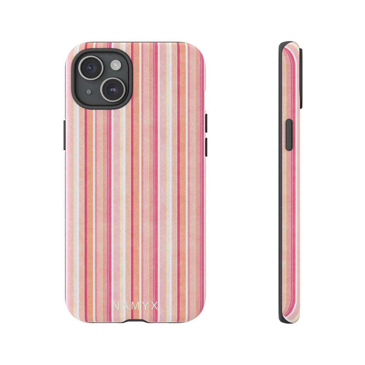 Pink Vintage Stripe Tough Phone Case