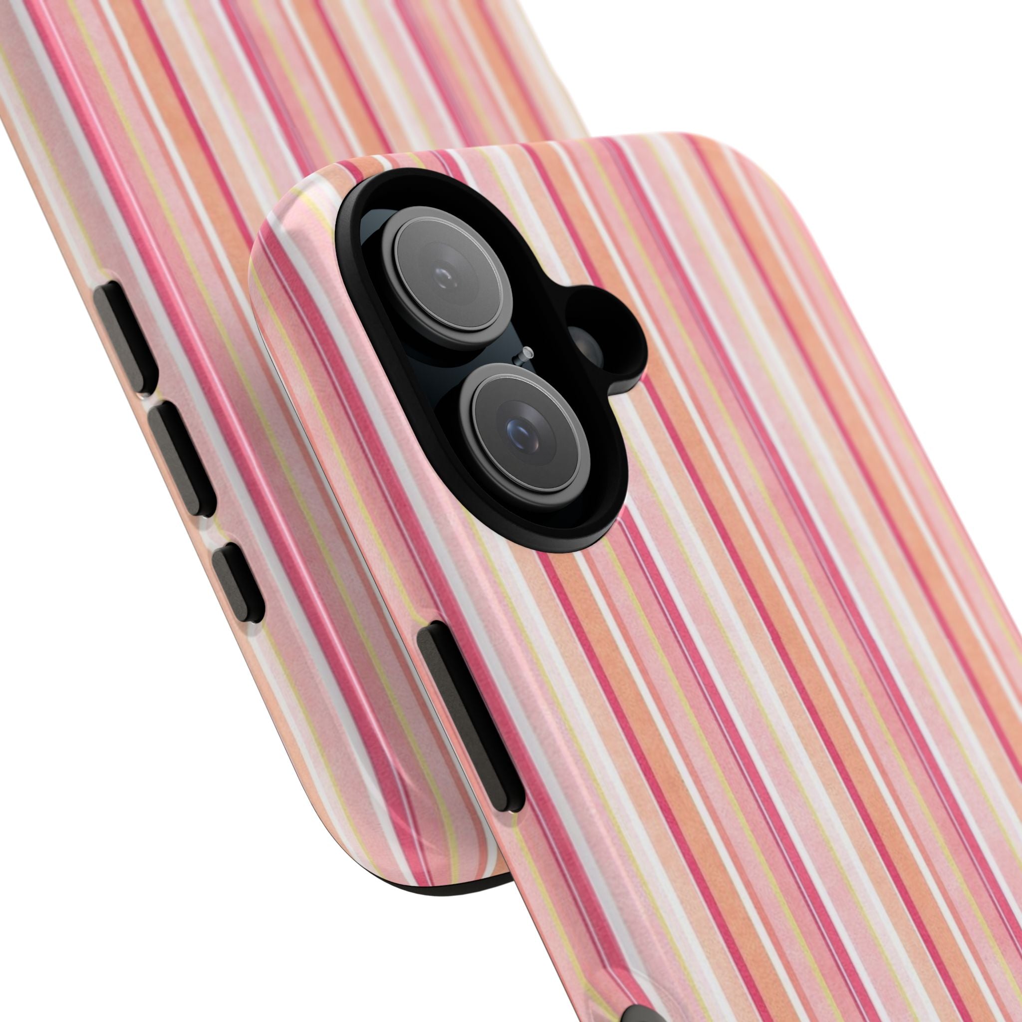 Pink Vintage Stripe Tough Phone Case
