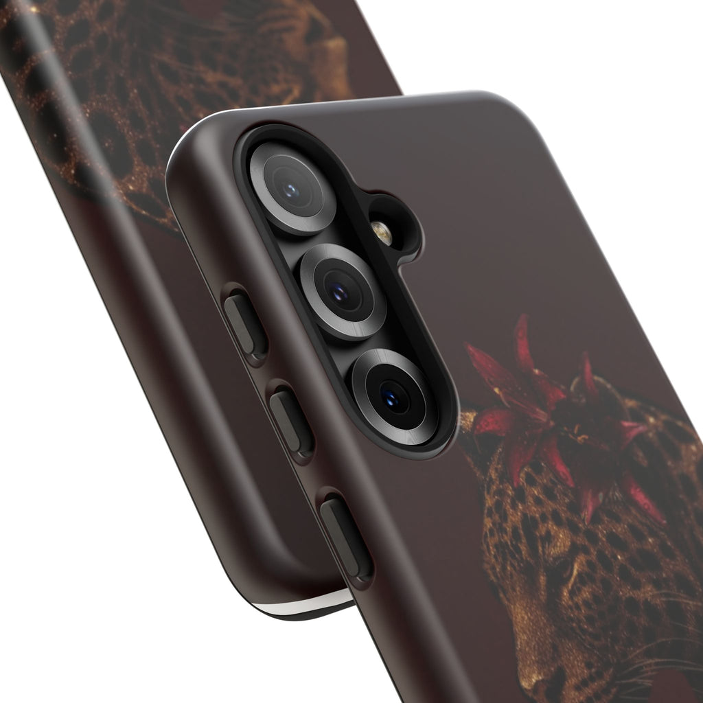 Leopard Floral Tough Phone Case