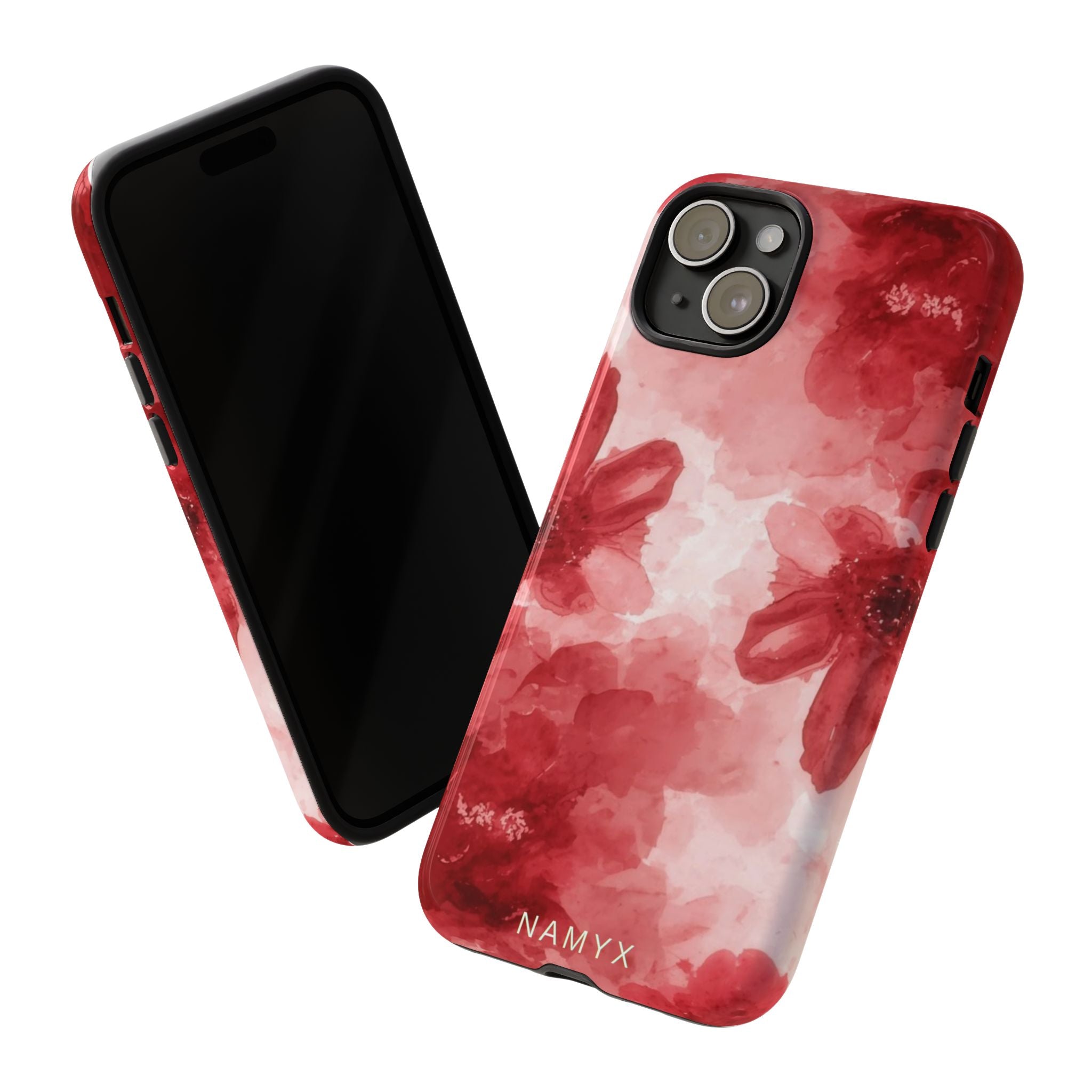 Floral Red Watercolor Tough Phone Case