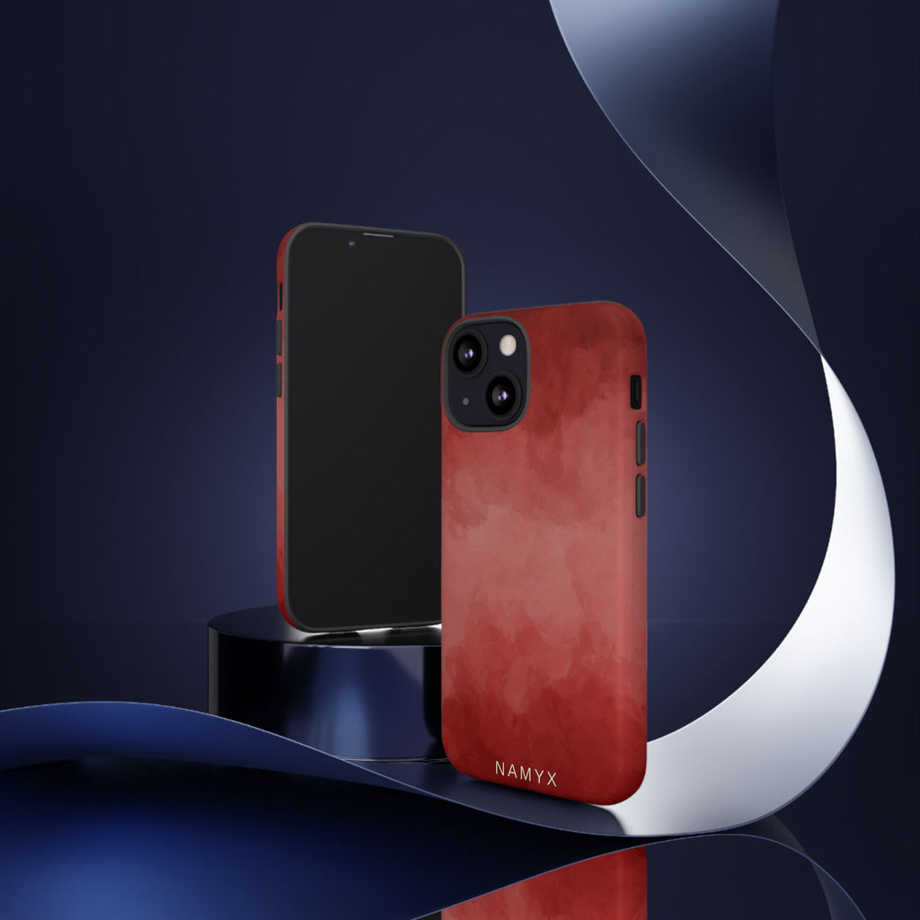 Red Watercolor Tough Phone Case — Durable Protective iPhone Cover