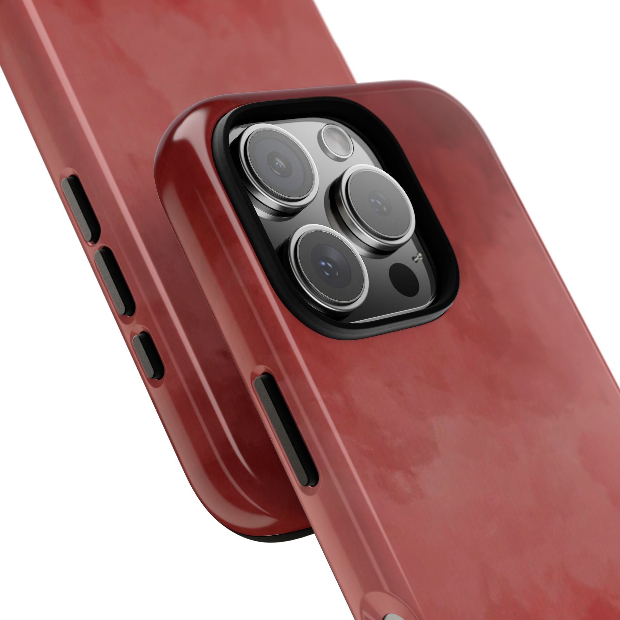 Red Watercolor Tough Phone Case — Durable Protective iPhone Cover