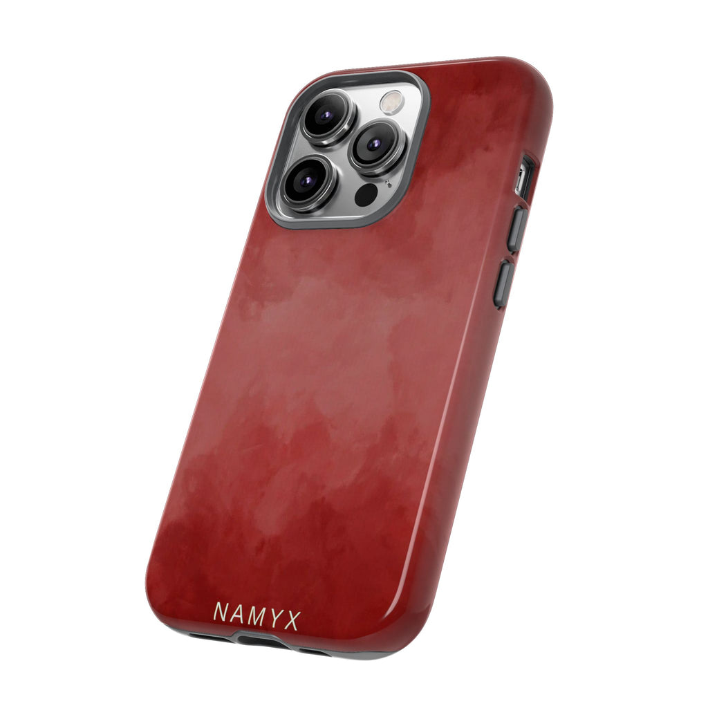 Red Watercolor Tough Phone Case — Durable Protective iPhone Cover