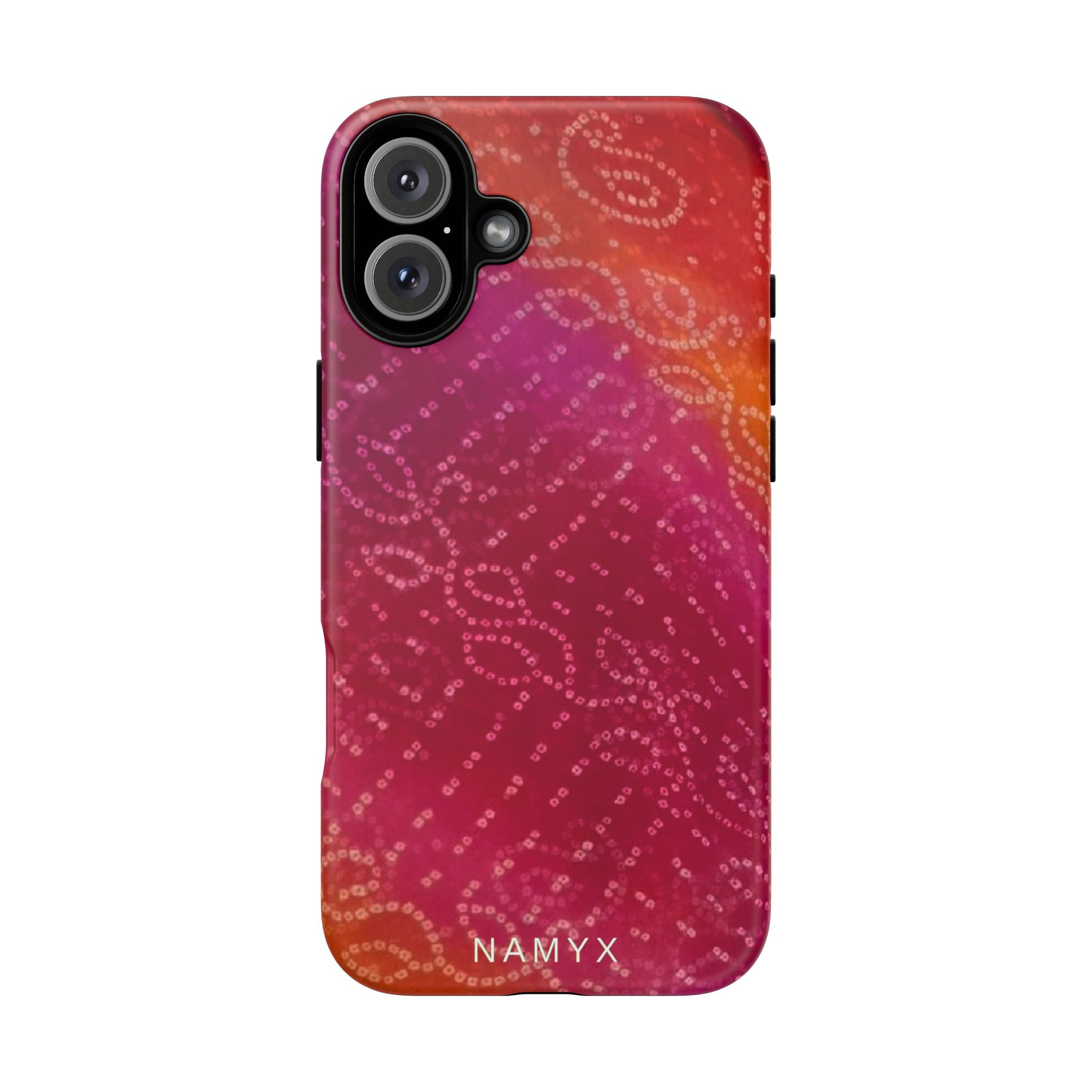 Floral Bandana Tough Case — Protective Phone Case with Pink Orange Paisley Design