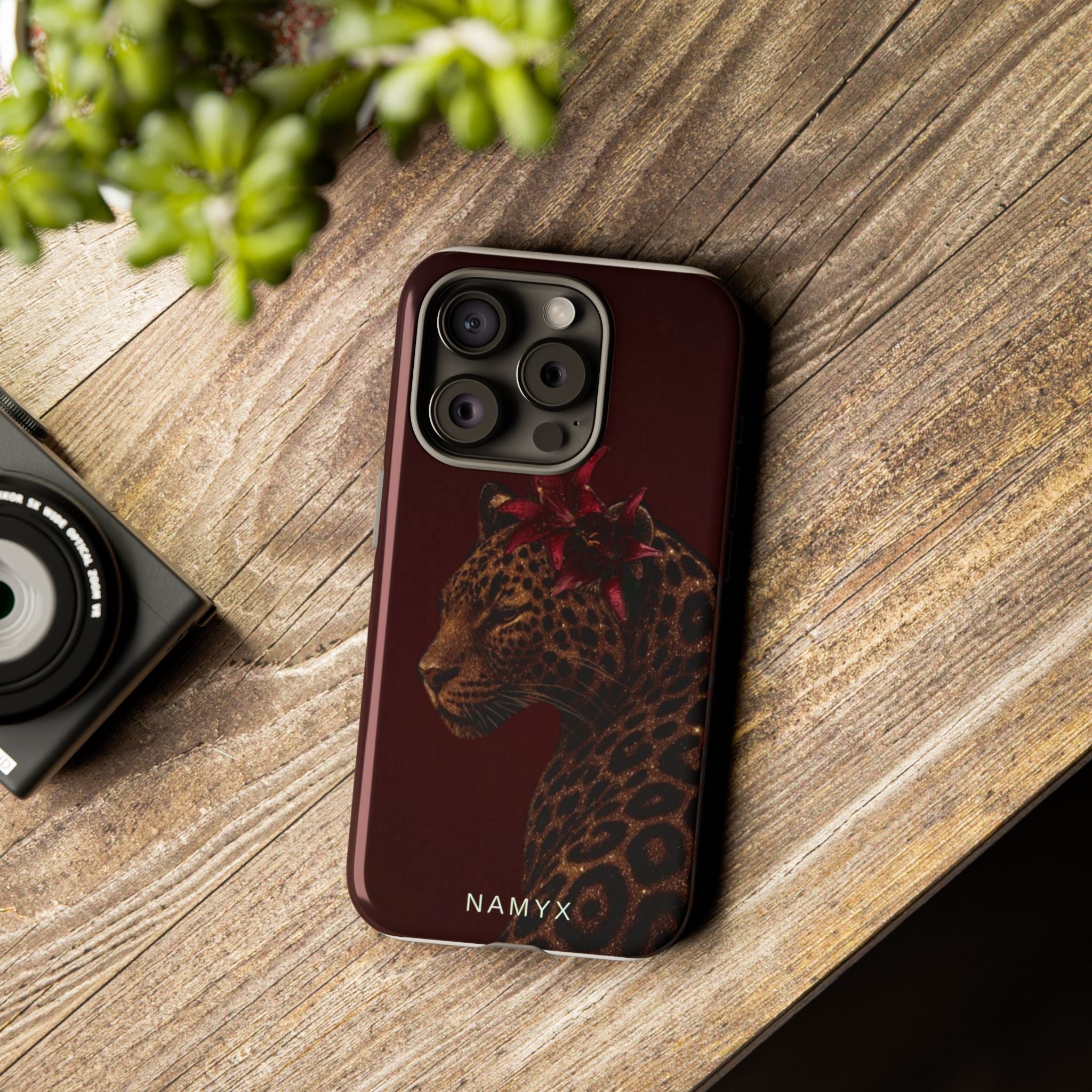Leopard Floral Tough Phone Case
